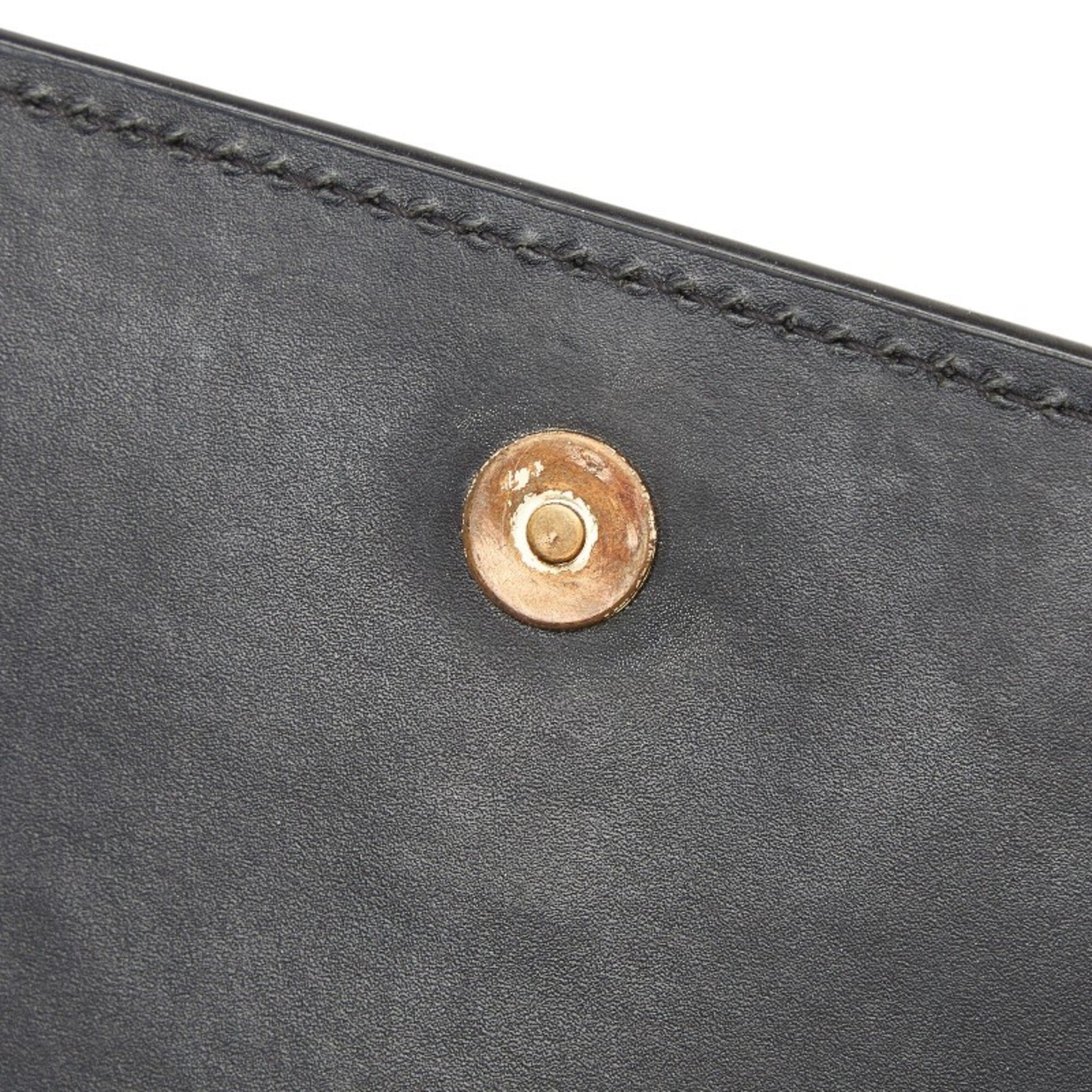 Saint Laurent Black Leather Shoulder Bag (Pre-Owned)
