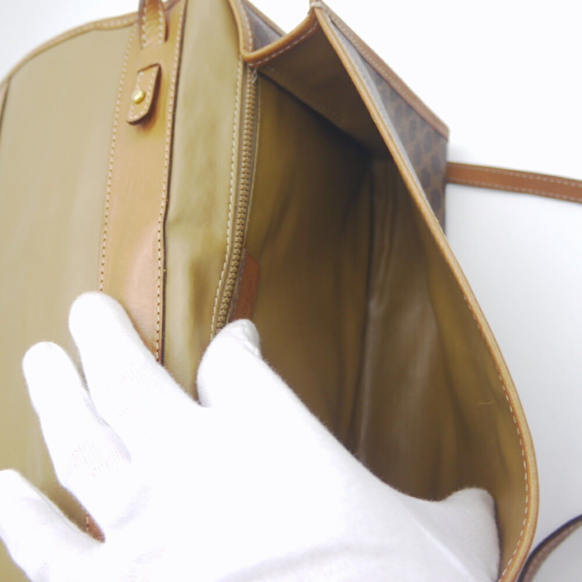 Celine Brown Pvc Leather Clutch Bag Shoulder Bag (Pre-Owned)