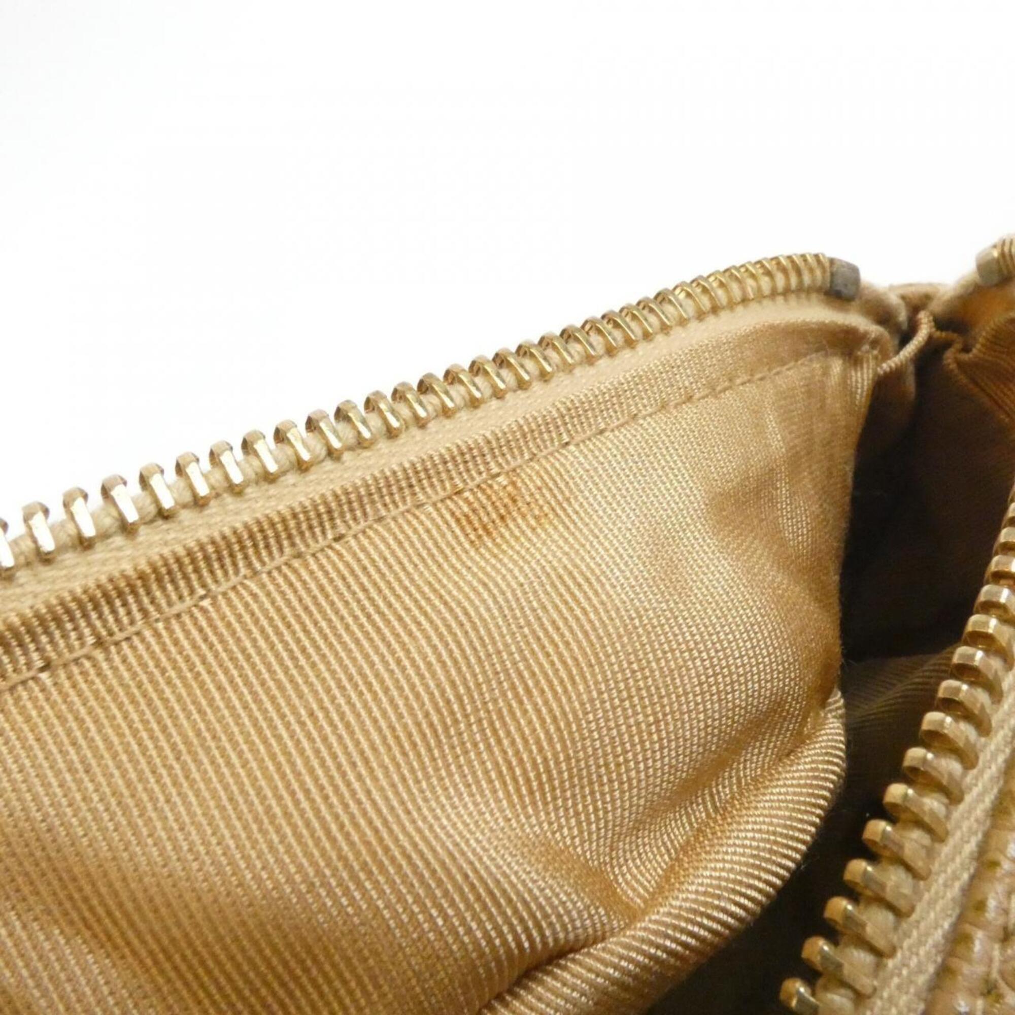 Chanel Beige Sand Grained Calfskin Boston Bag (Pre-Owned)