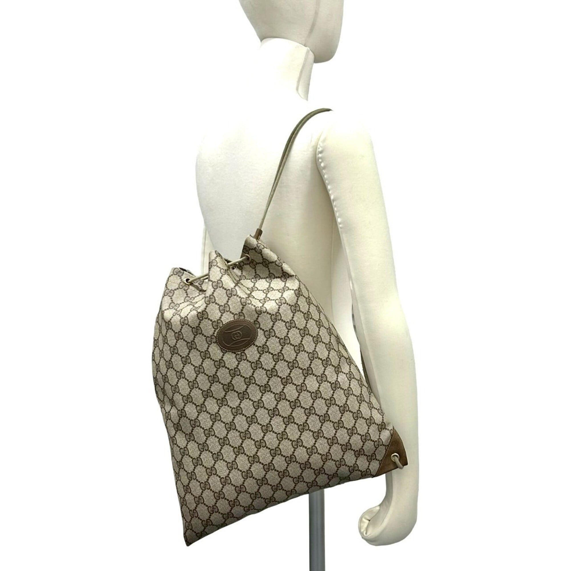 Gucci Brown Pvc Leather Shoulder Bag (Pre-Owned)