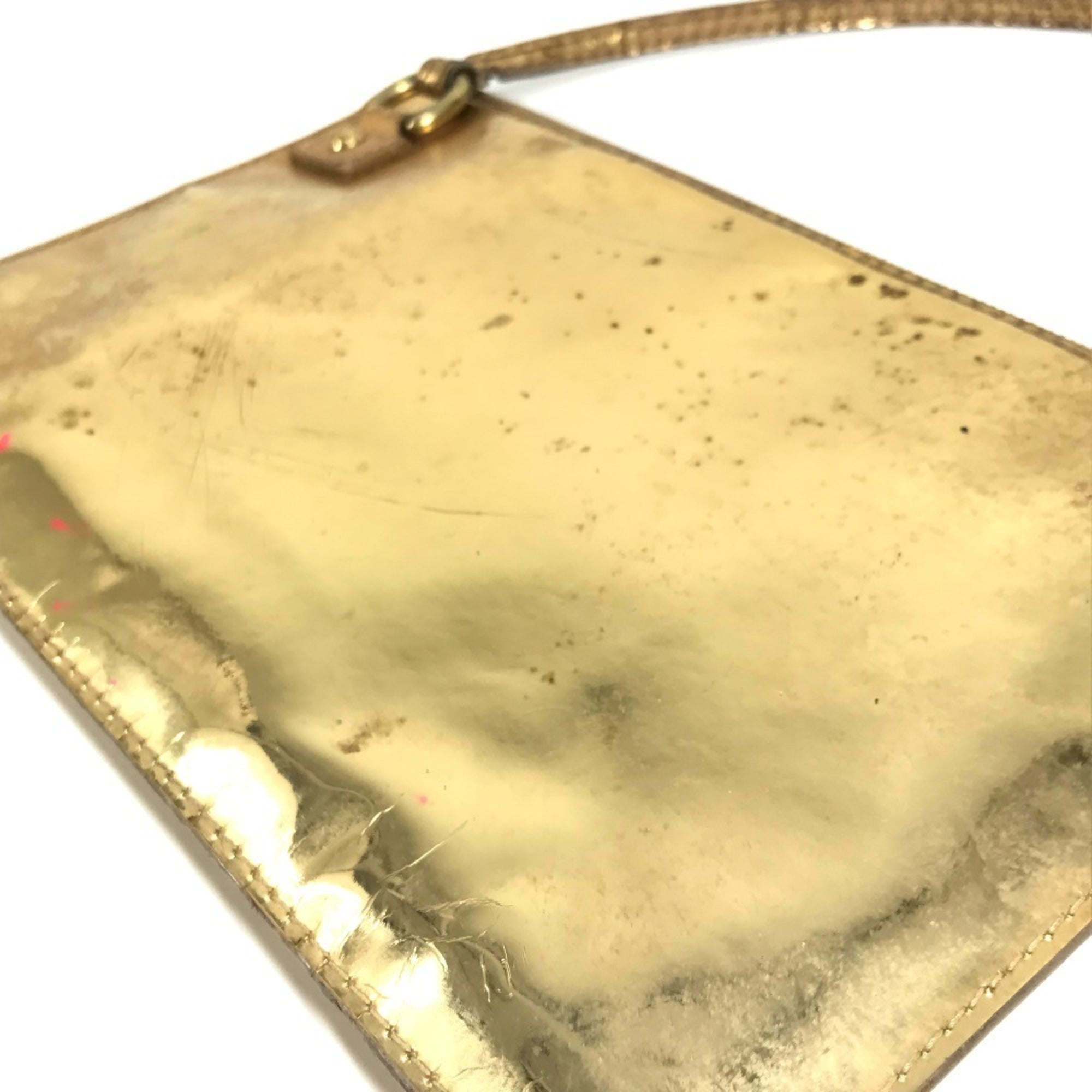 Louis Vuitton Gold Monogram Miroir Clutch Bag Handbag Pochette Pouch Shoulder Bag (Pre-Owned)