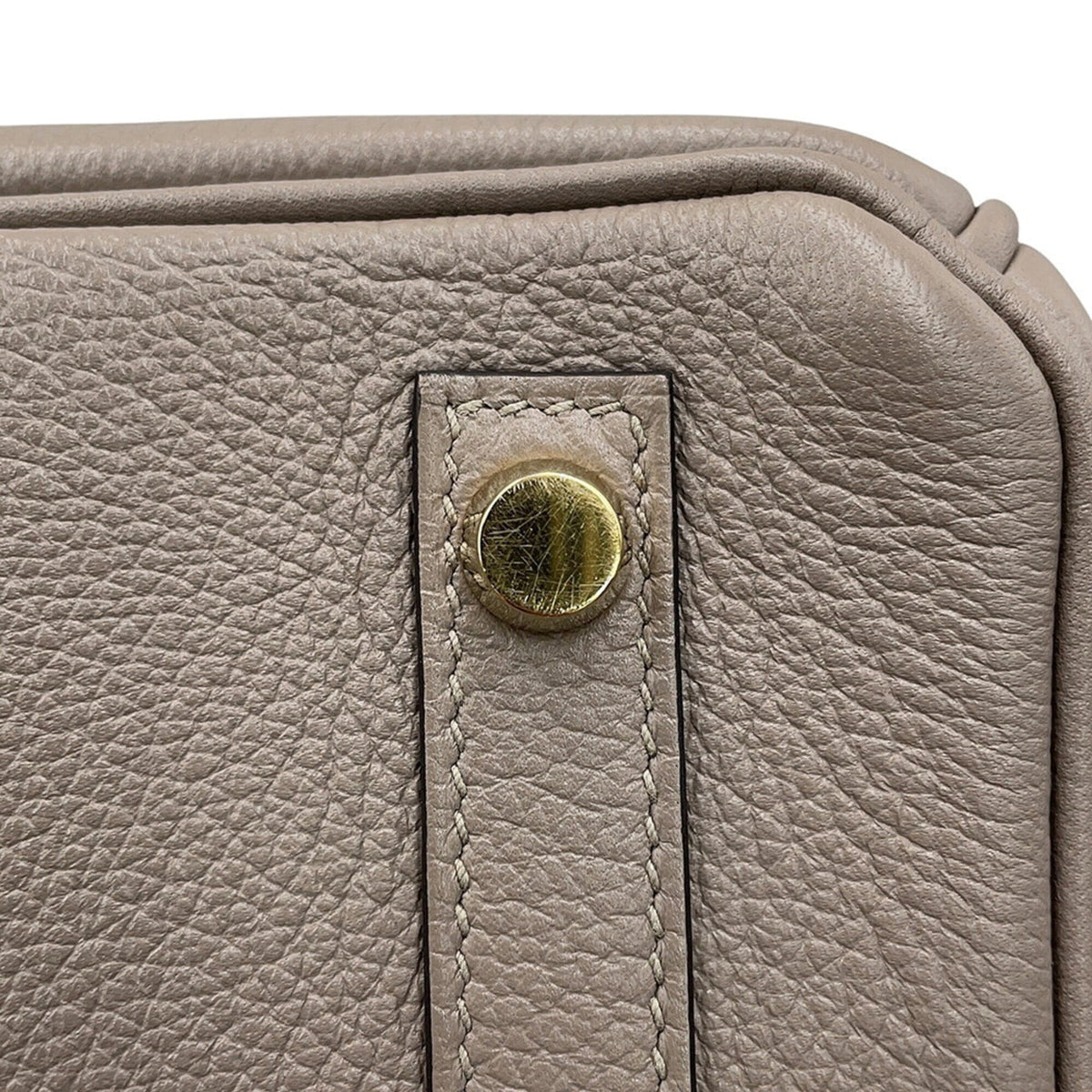Hermes Gray Togo Leather Handbag (Pre-Owned)