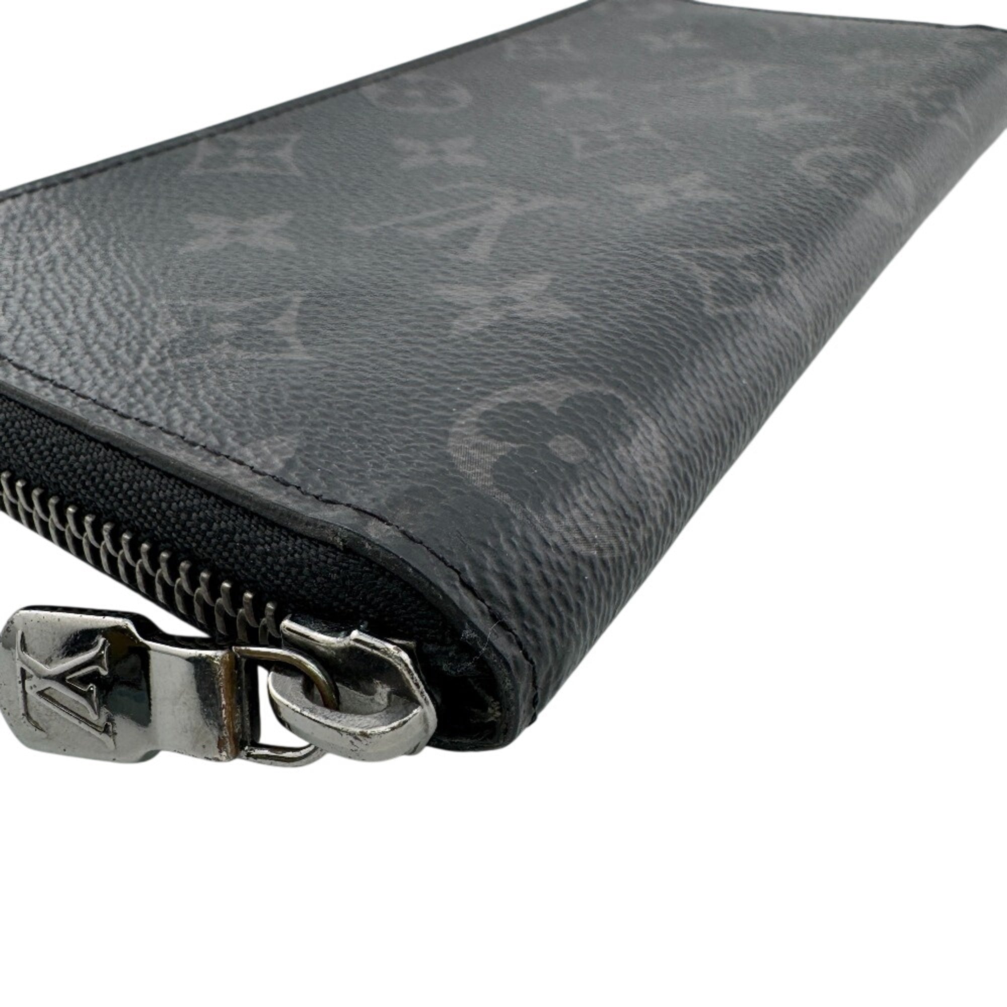 Louis Vuitton Black Leather Long Wallet (Bi-Fold) (Pre-Owned)