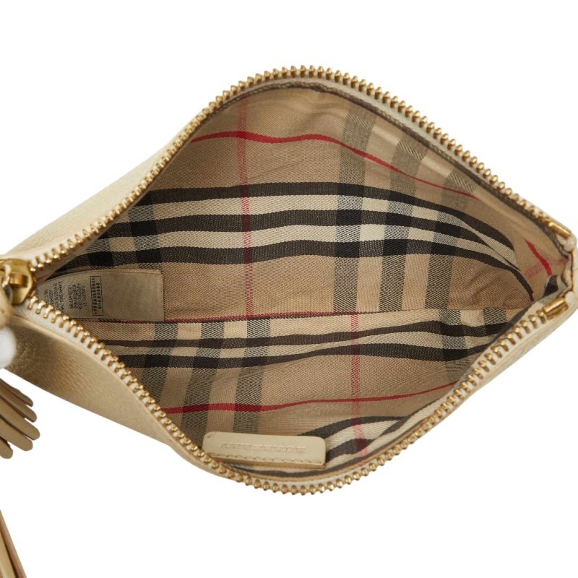 Burberry Beige Leather Shoulder Bag (Pre-Owned)