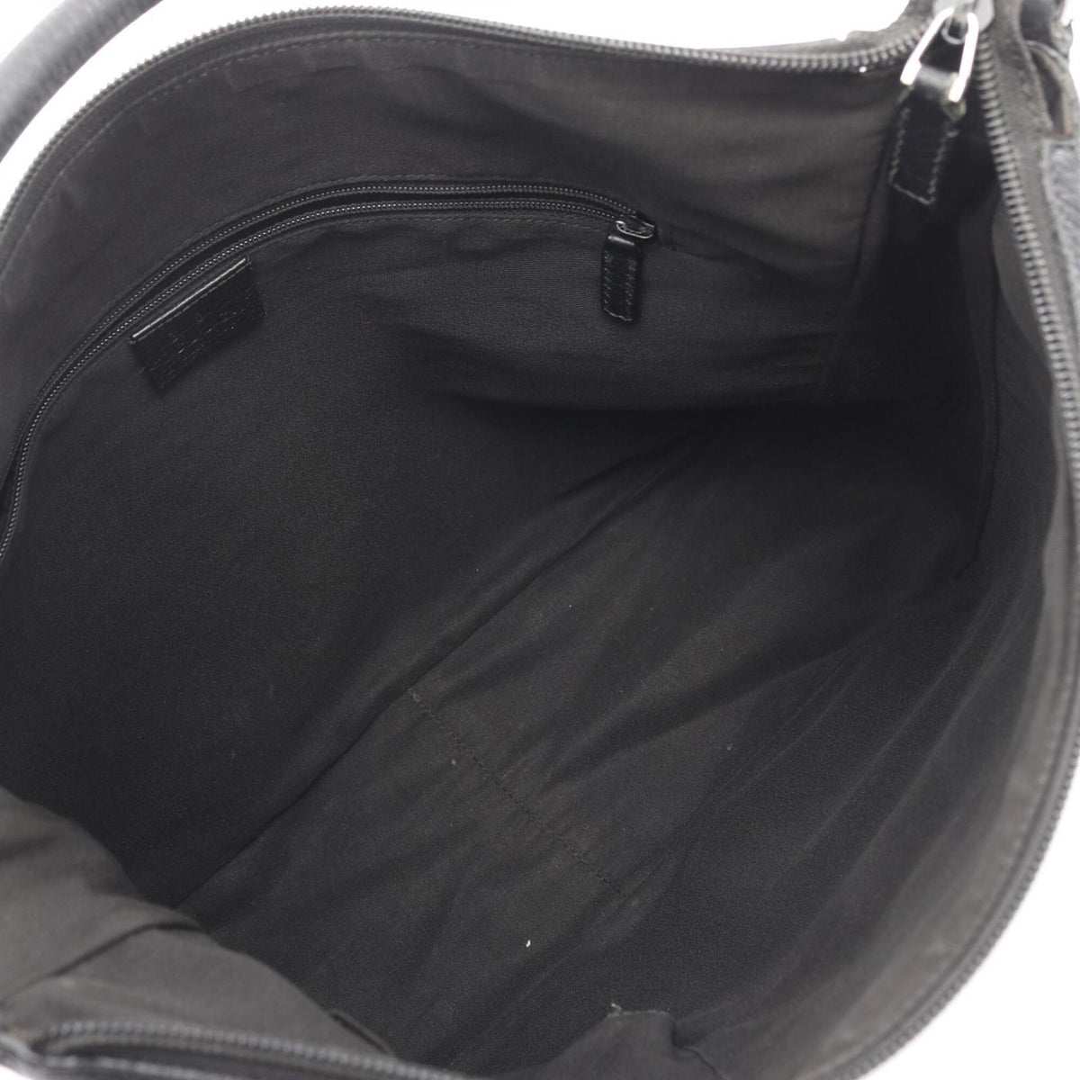 Gucci Black Nylon Leather Handbag Shoulder Bag (Pre-Owned)