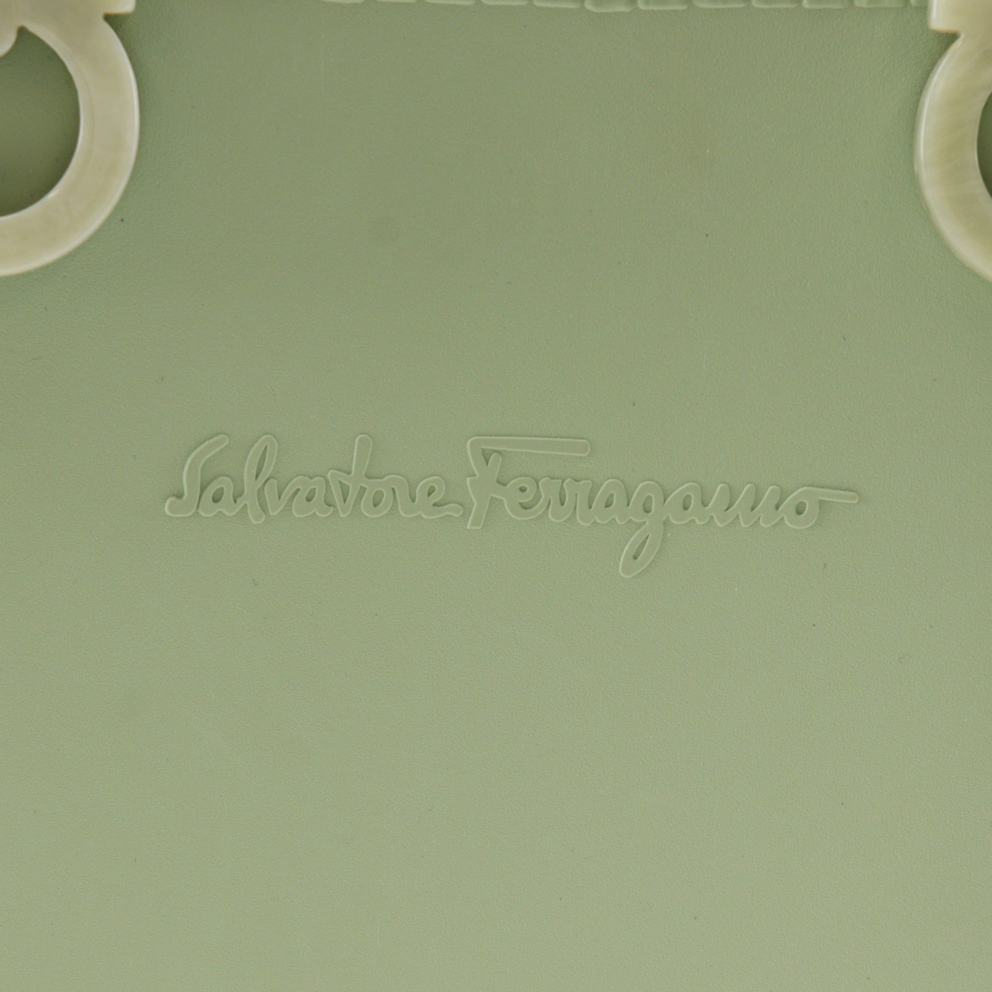 Salvatore Ferragamo Green Rubber Handbag (Pre-Owned)