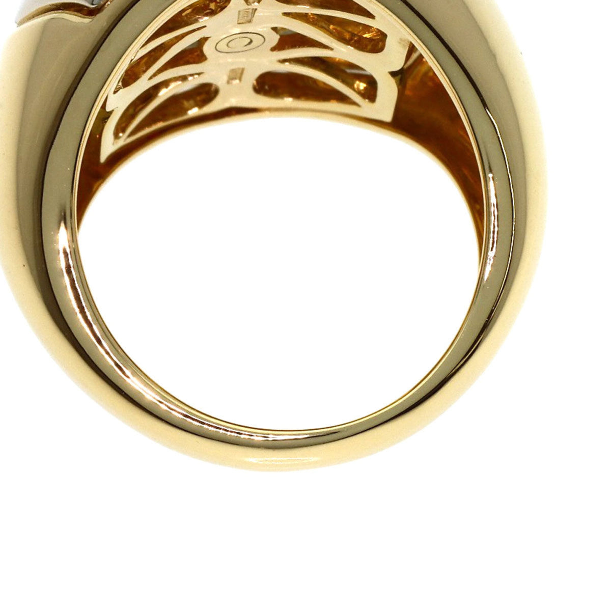 Bvlgari Yellow Gold (18K) White Gold (18K) Band Ring (Pre-Owned)