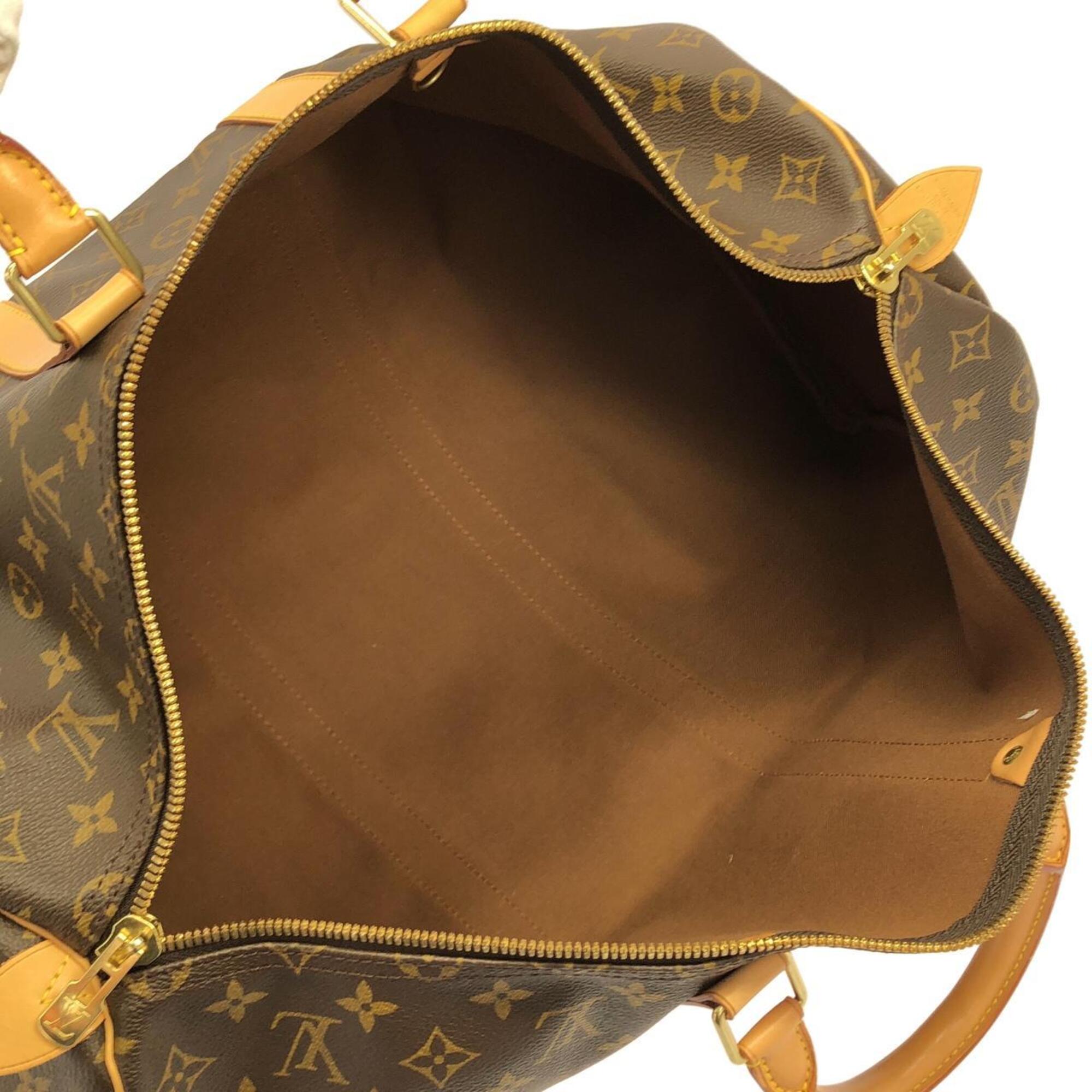 Louis Vuitton Monogram Marron Coated Canvas Boston Bag (Pre-Owned)