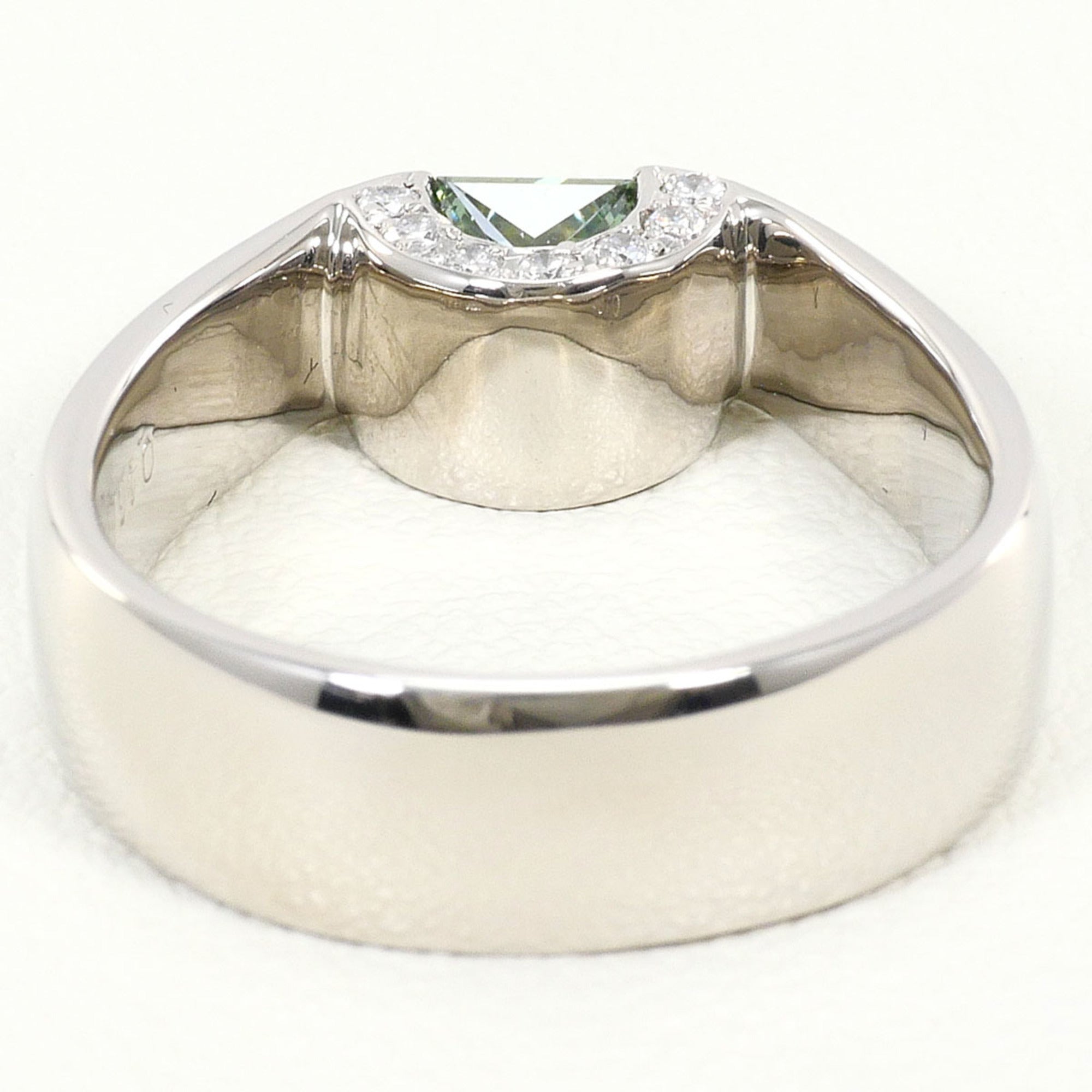 Unbranded Green Platinum Platinum 900 Band Ring (Pre-Owned)