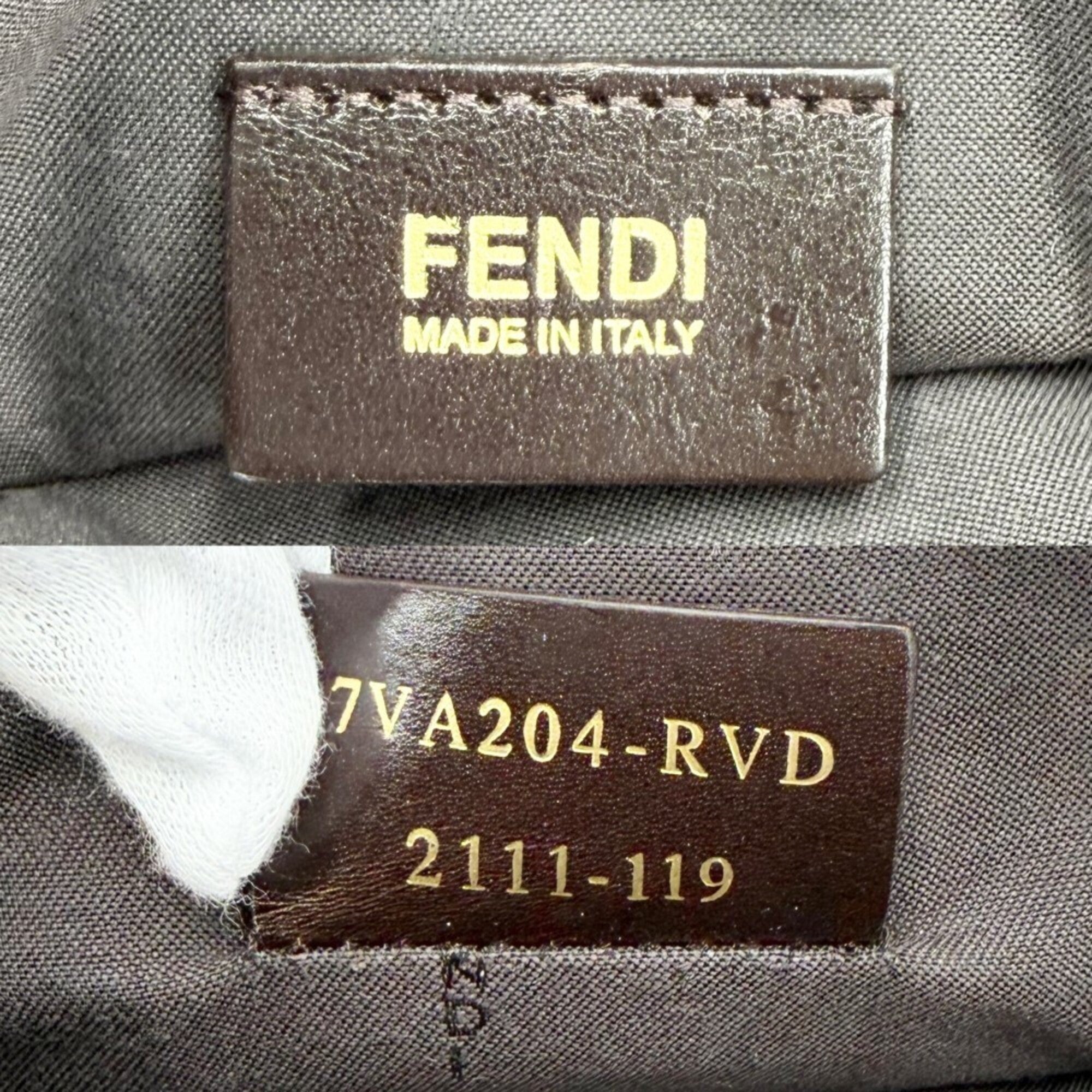 Fendi Zucca Brown Zucca Shoulder Bag (Pre-Owned)
