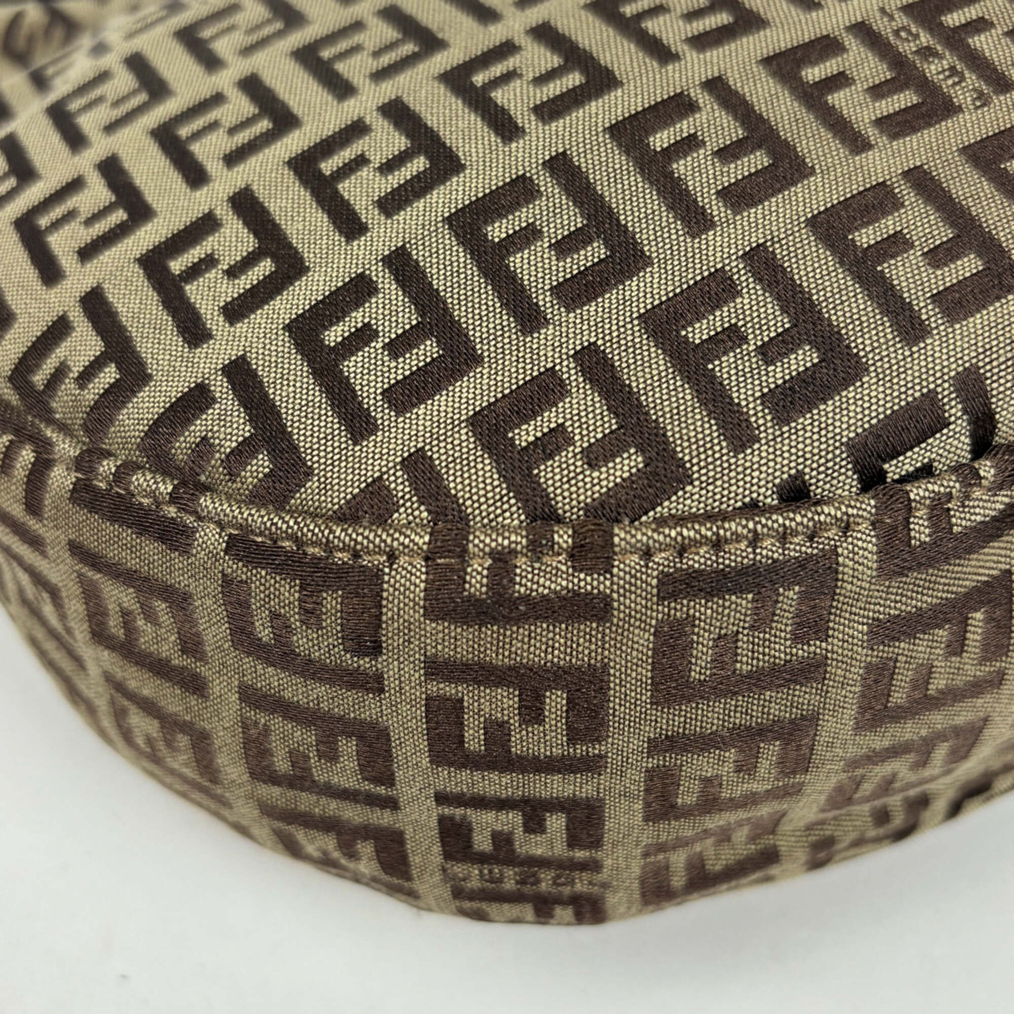 Fendi Brown Zucchino Shoulder Bag (Pre-Owned)