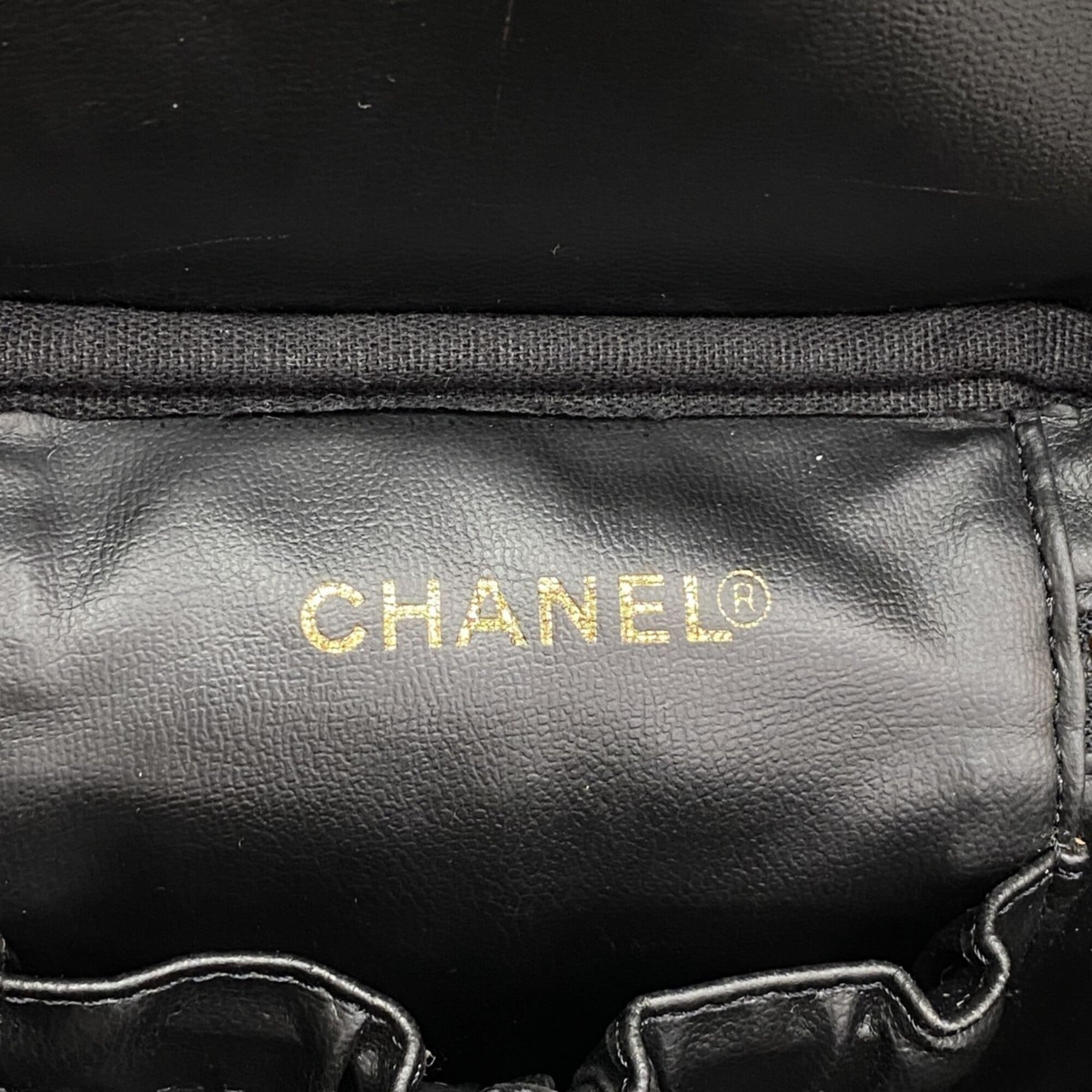 Chanel Black Grained Calfskin Vanity Bag (Pre-Owned)