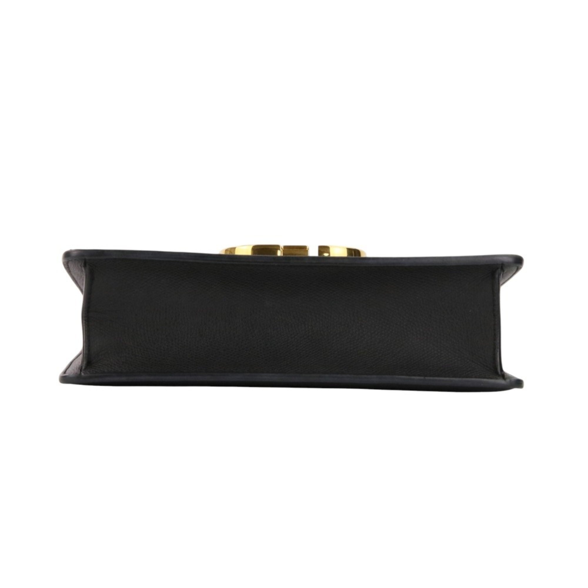 Christian Dior Black Leather Shoulder Bag (Pre-Owned)