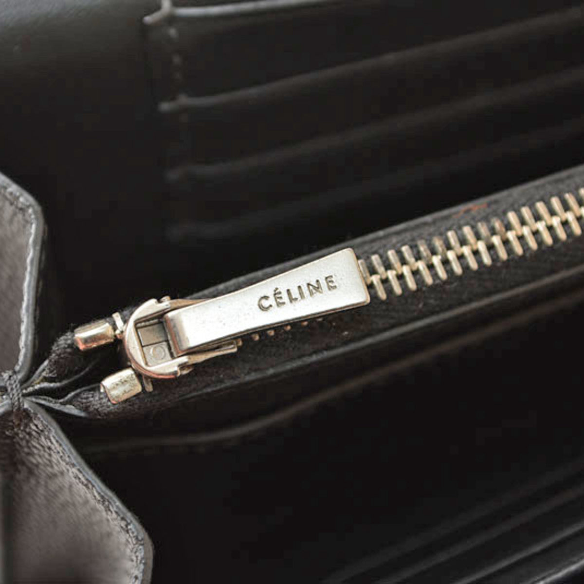 Celine Black Leather Wallet (Bi-Fold) (Pre-Owned)