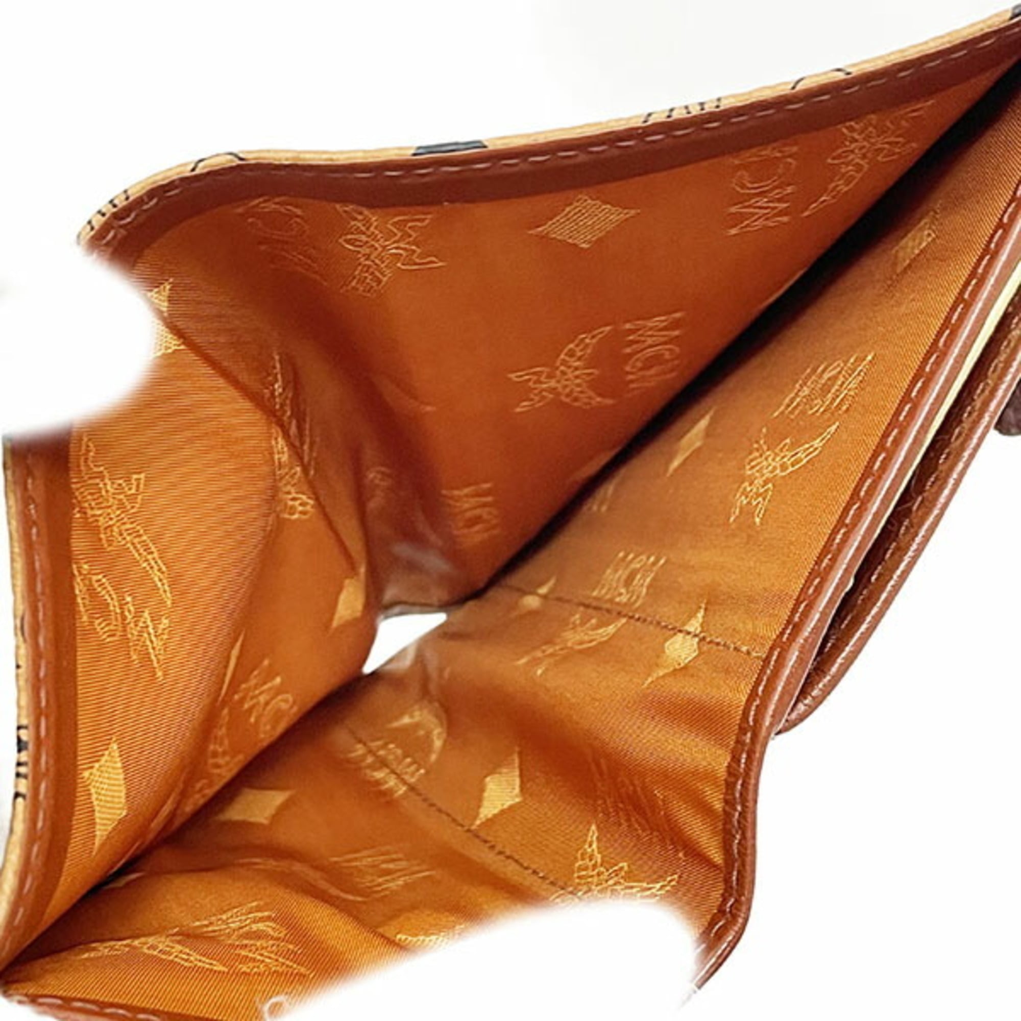 Mcm Brown Camel Pvc Wallet (Bi-Fold) (Pre-Owned)