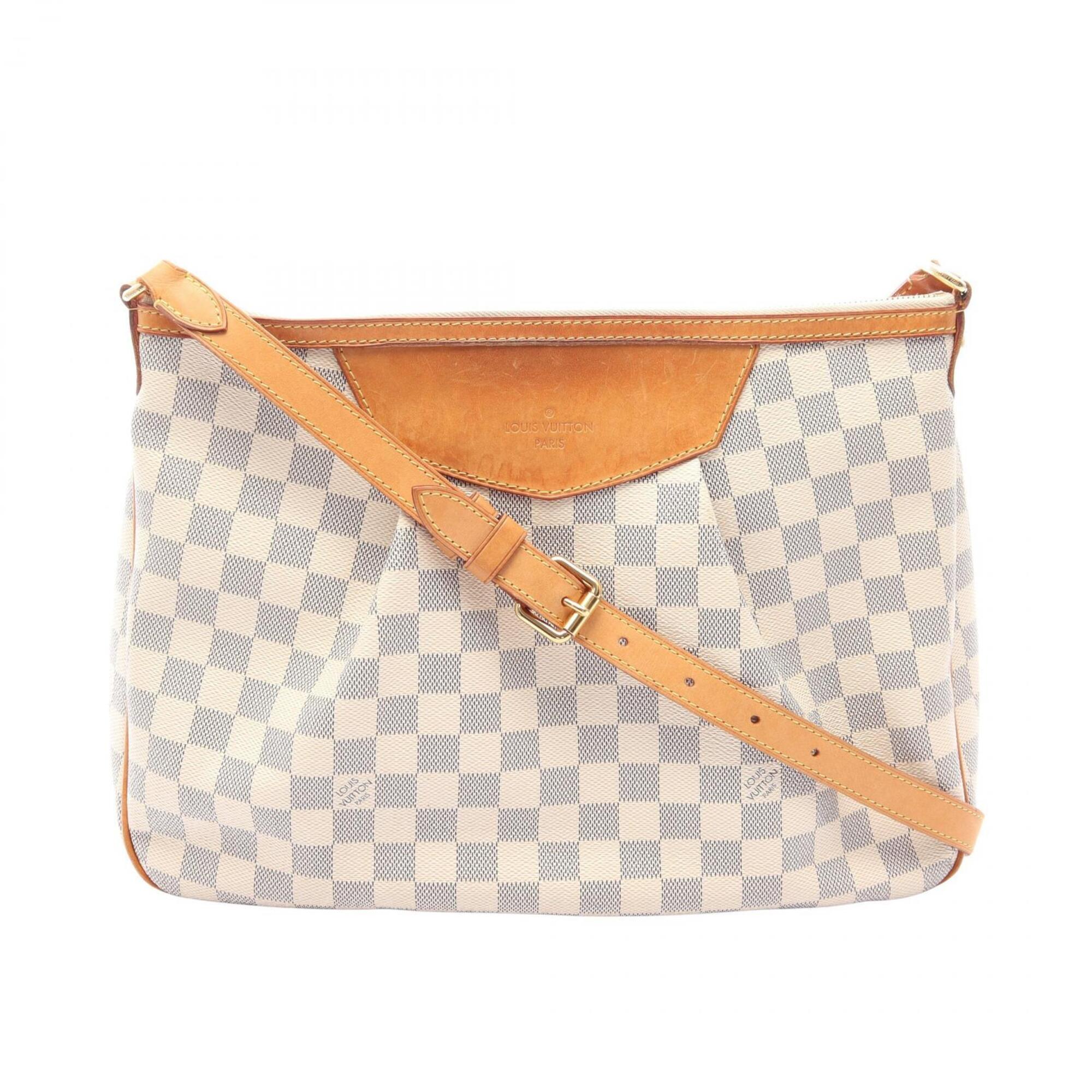 Louis Vuitton White Pvc Coated Canvas Leather Handbag Shoulder Bag (Pre-Owned)