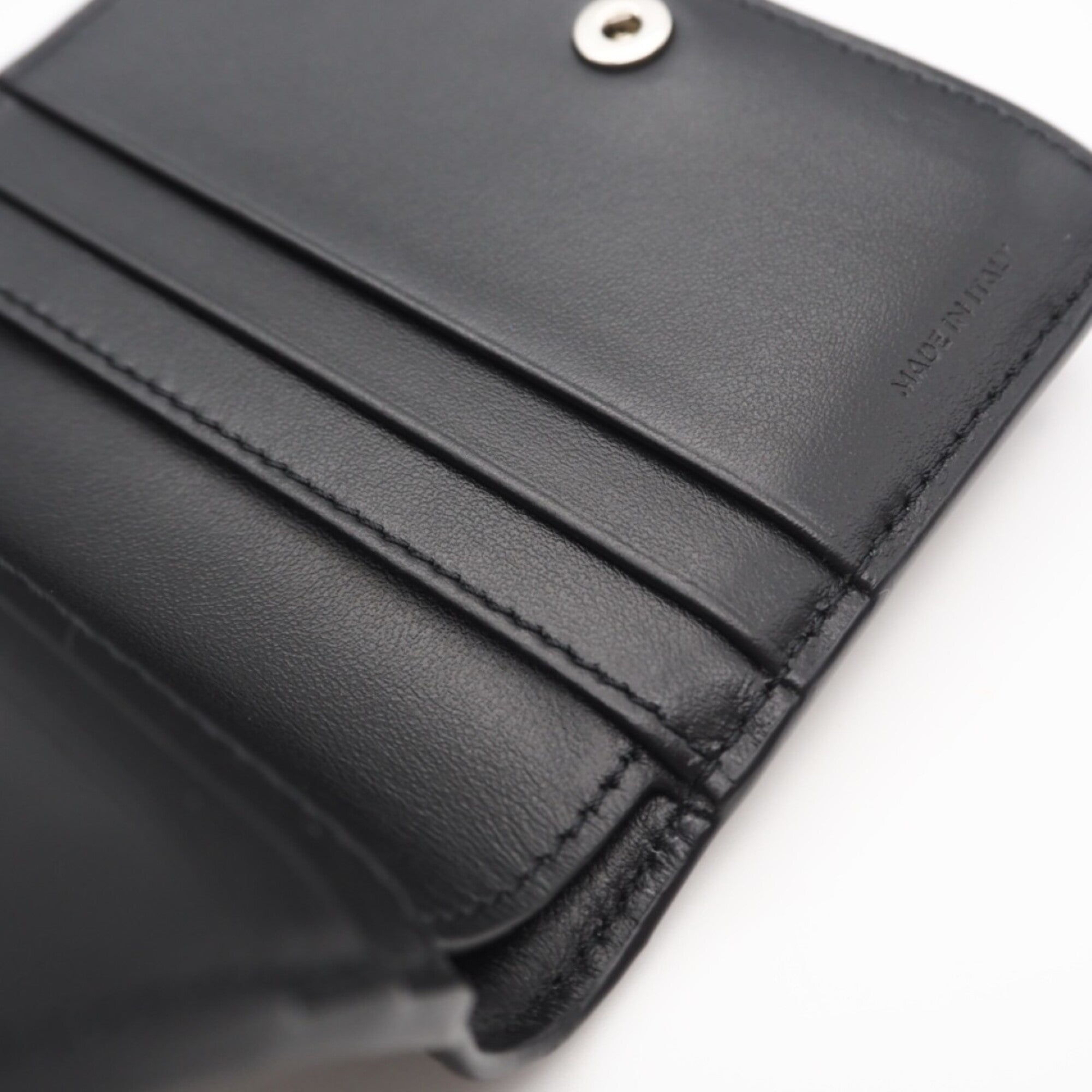 Celine Black Brown Coated Canvas Leather Wallet (Bi-Fold) (Pre-Owned)
