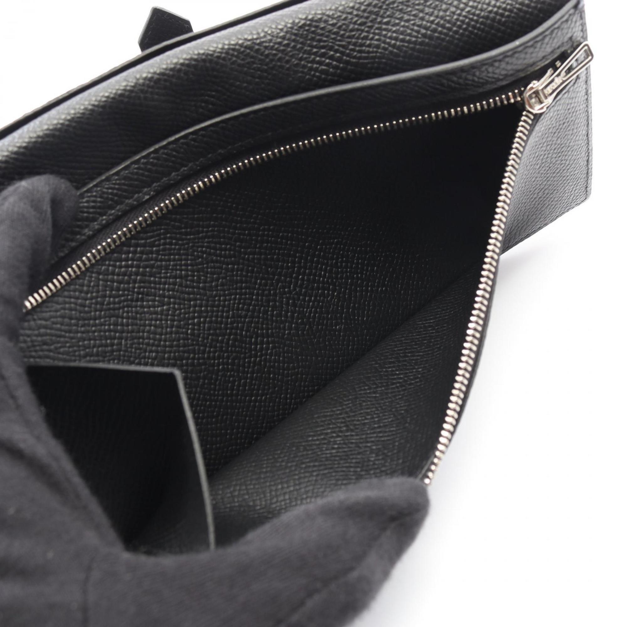 Hermes Black Epsom Leather Long Wallet (Bi-Fold) (Pre-Owned)