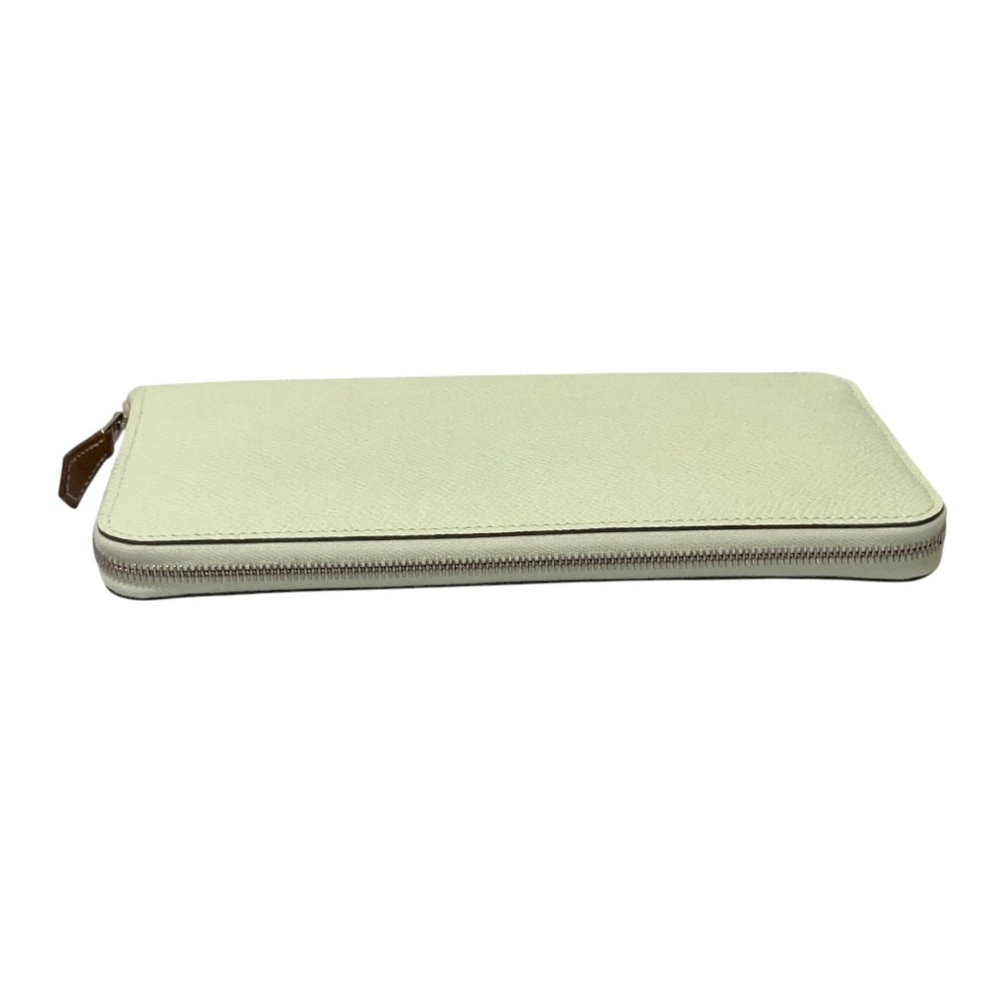 Hermes Silk'in Jaune Epsom Leather Long Wallet (Bi-Fold) (Pre-Owned)