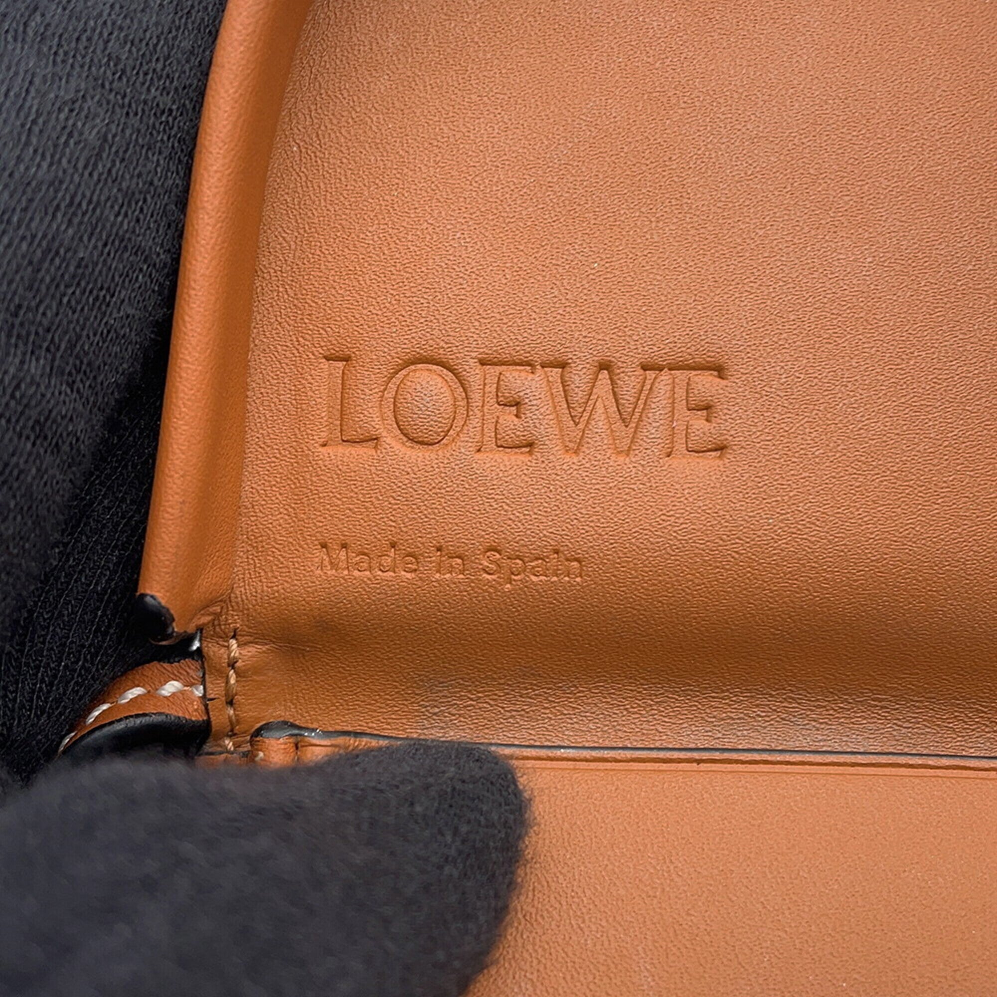 Loewe Brown Leather Handbag Pouch Shoulder Bag (Pre-Owned)