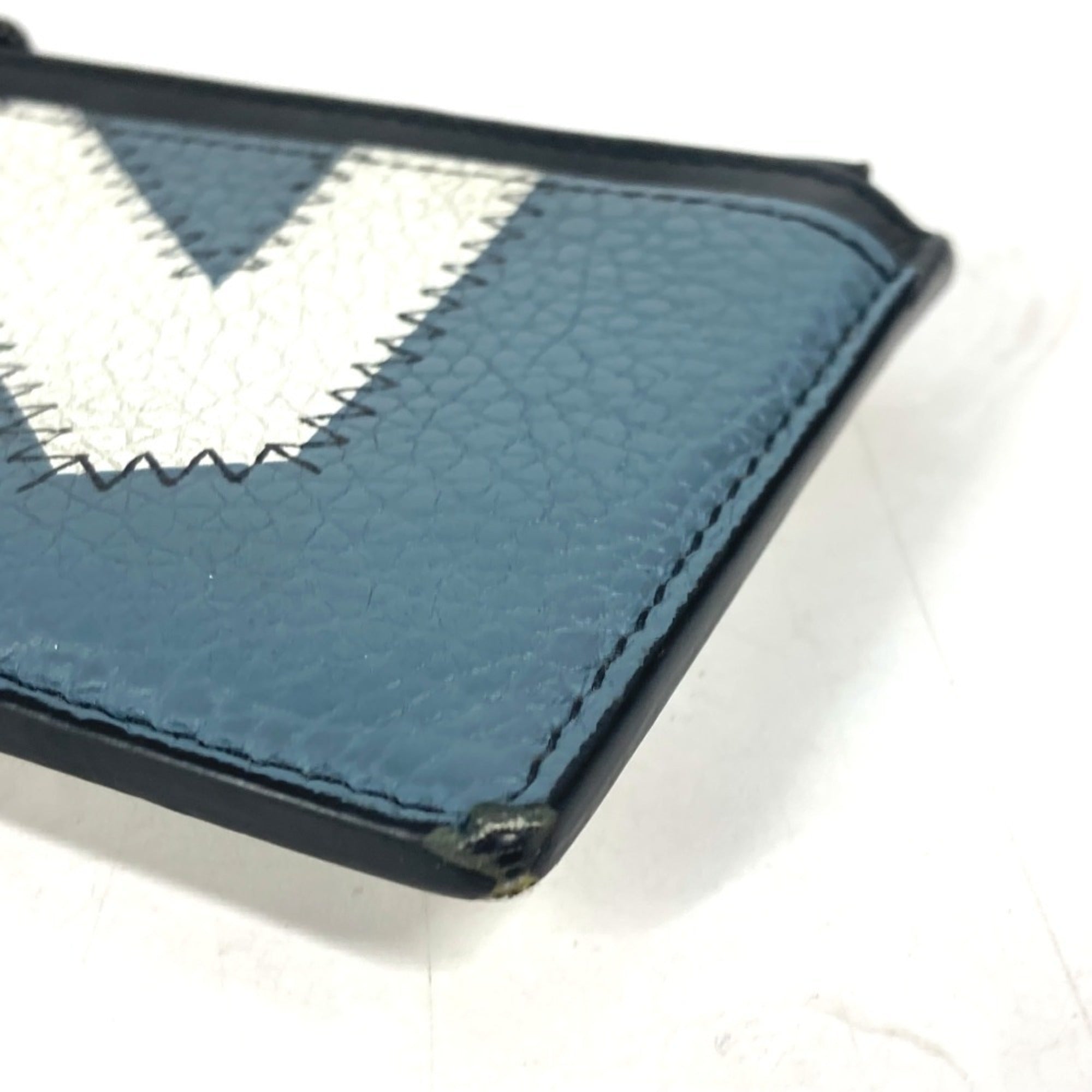 Louis Vuitton Blue Yellow Leather Coin Purse/Coin Case (Pre-Owned)