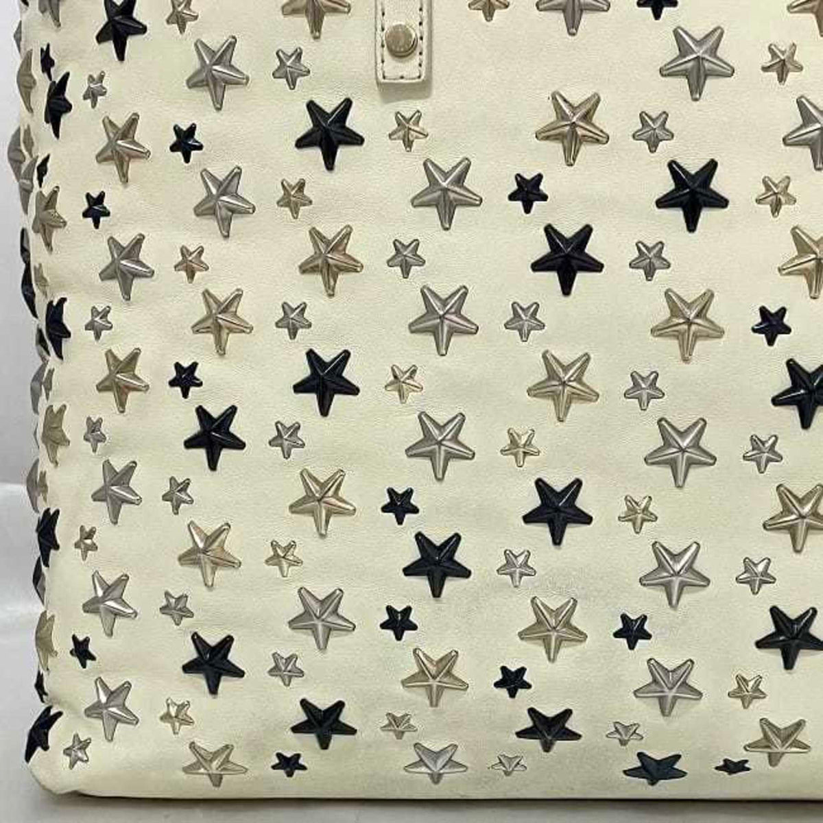 Jimmy Choo Cream White Leather Tote Bag (Pre-Owned)