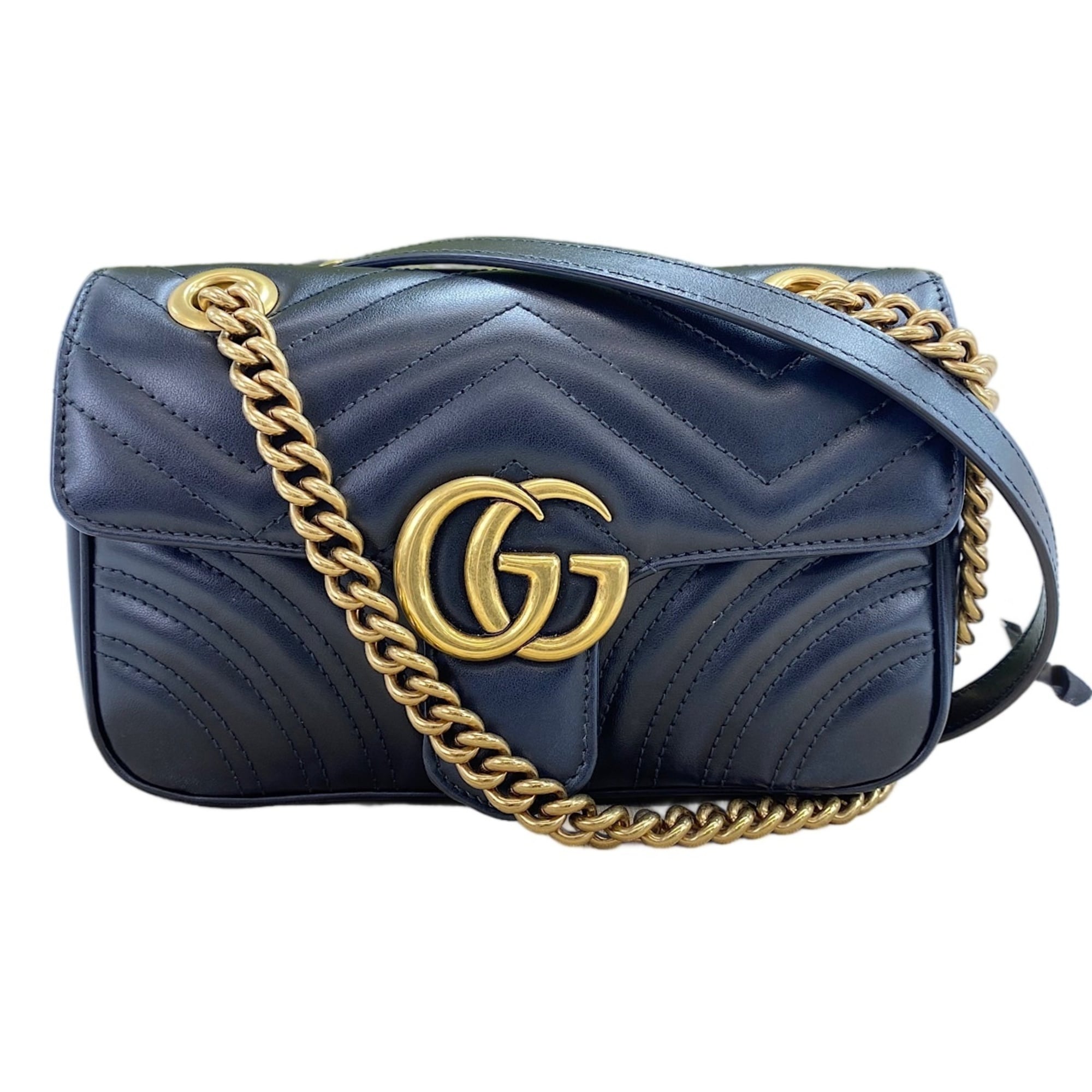 Gucci Gg Marmont Black Shoulder Bag (Pre-Owned)