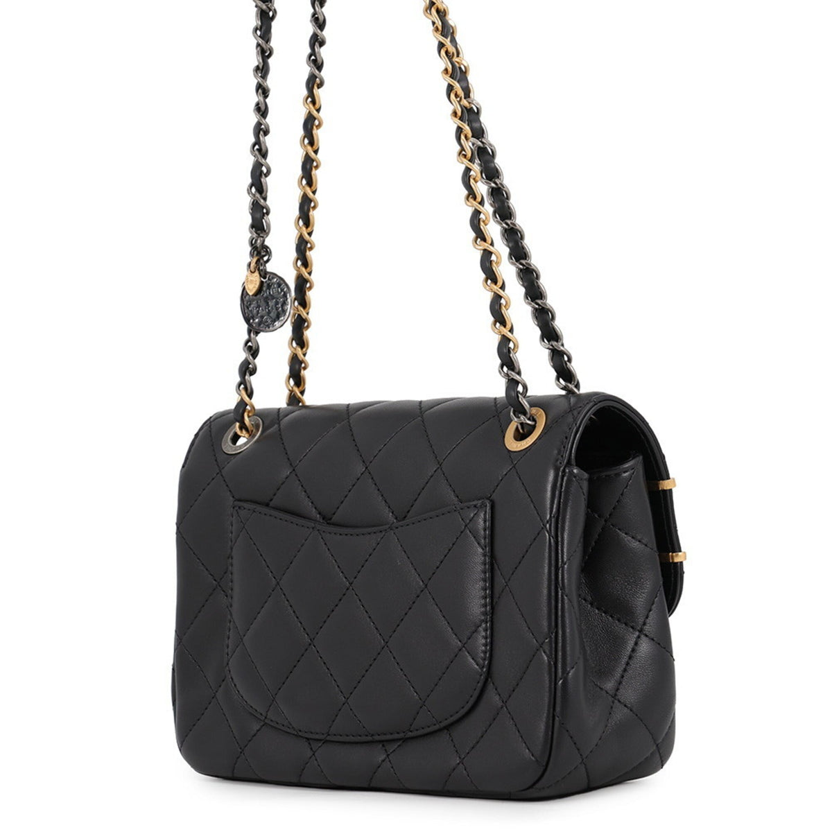 Chanel Matelasse Black Rhinestone Leather Handbag Shoulder Bag (Pre-Owned)