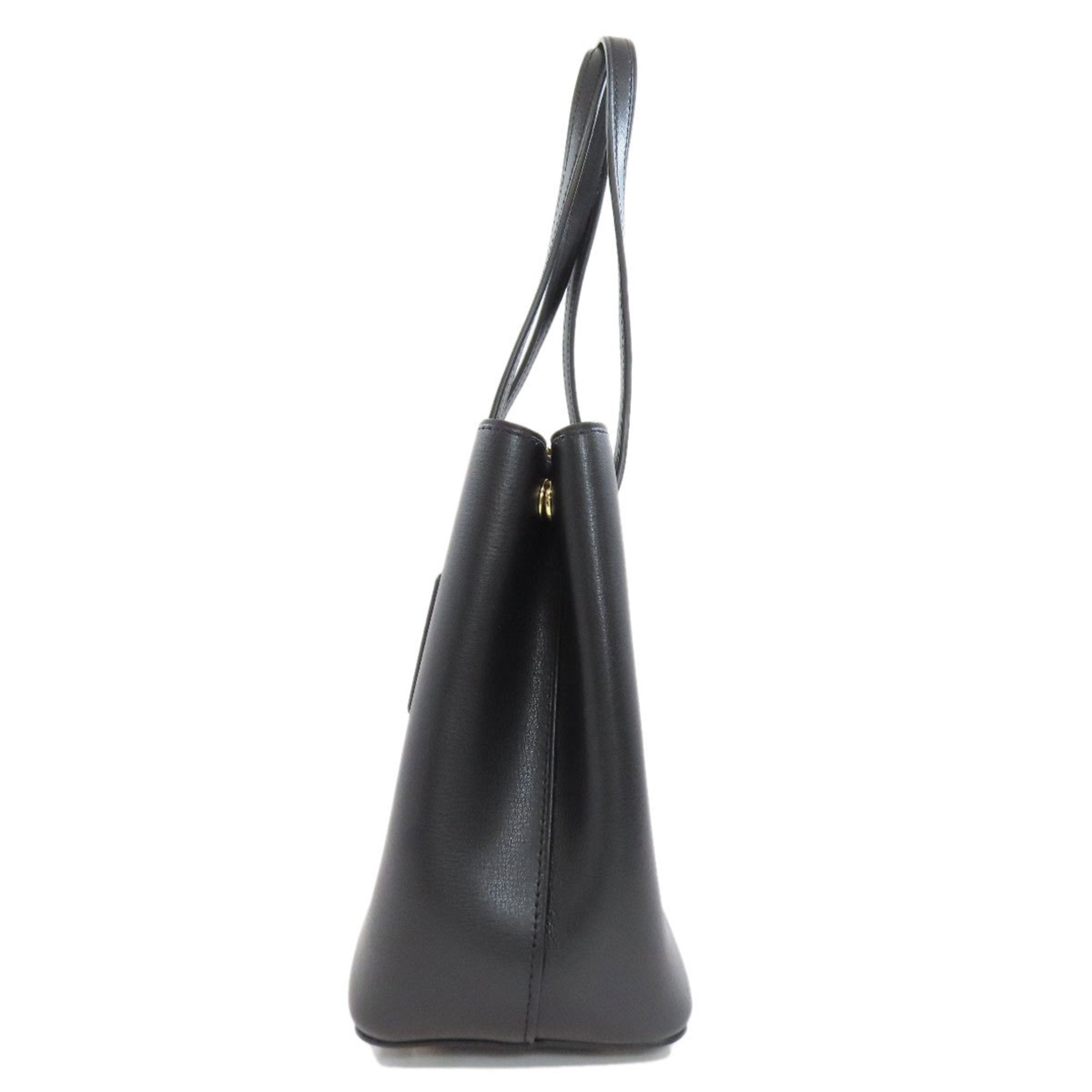 Coach Black Leather Handbag (Pre-Owned)