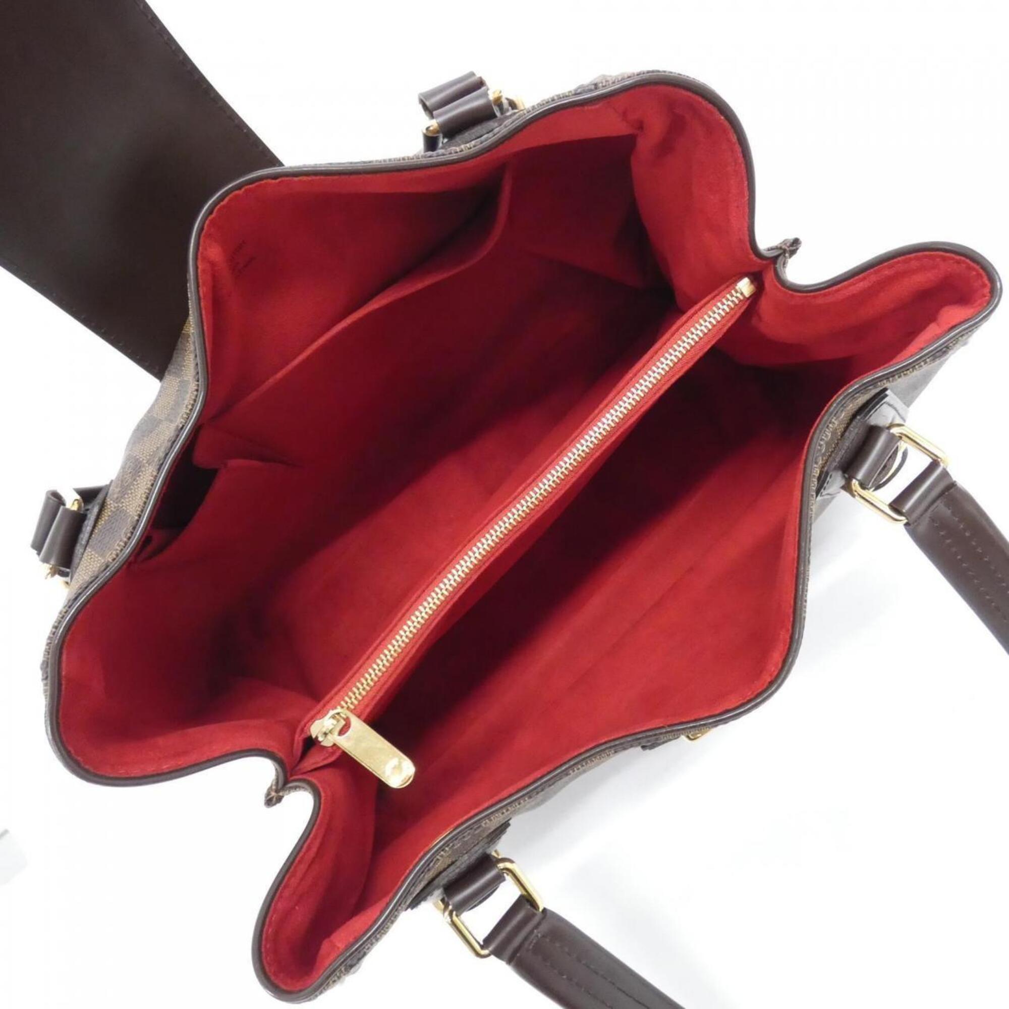 Louis Vuitton Brown Coated Canvas Handbag (Pre-Owned)