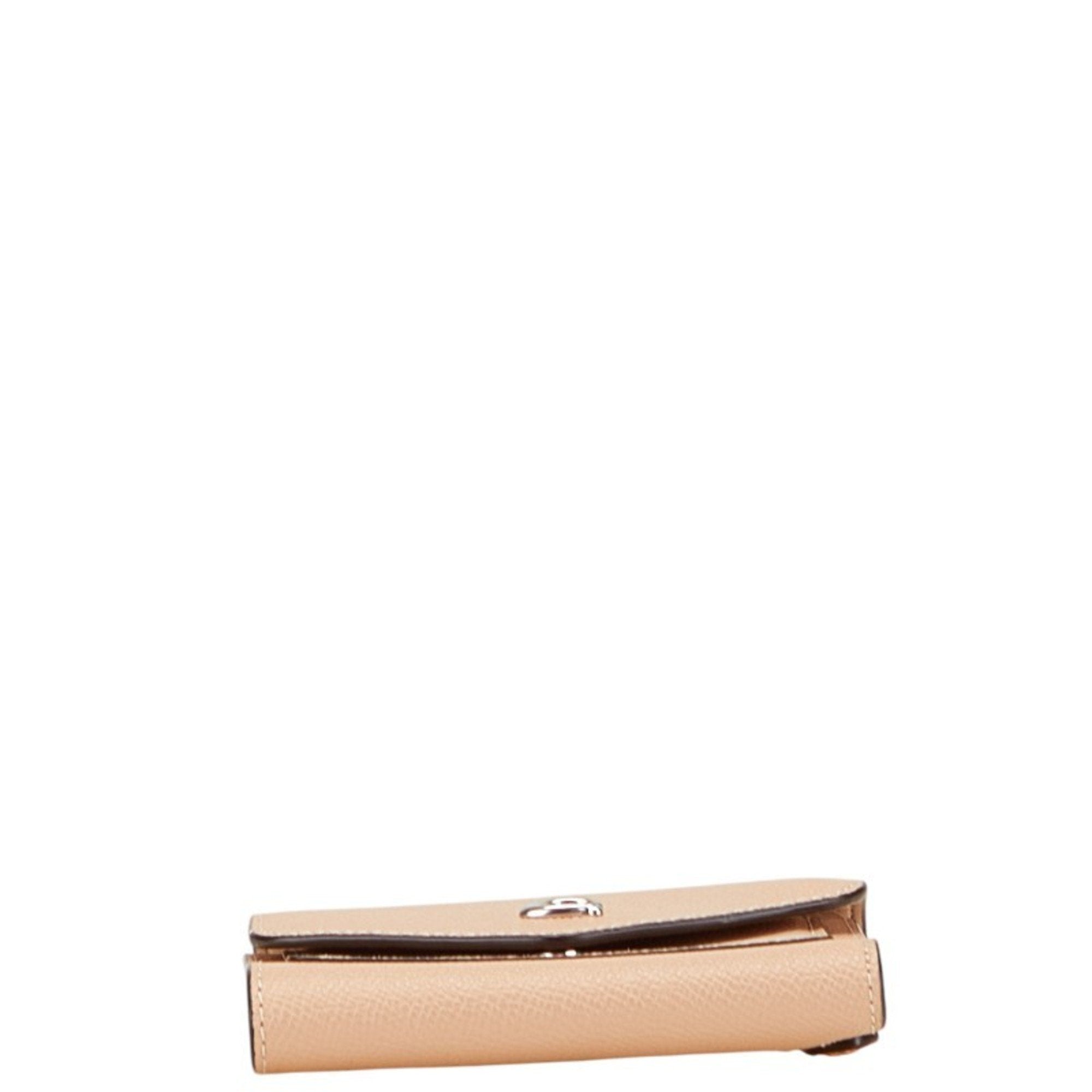 Coach Beige Leather Wallet (Tri-Fold) (Pre-Owned)
