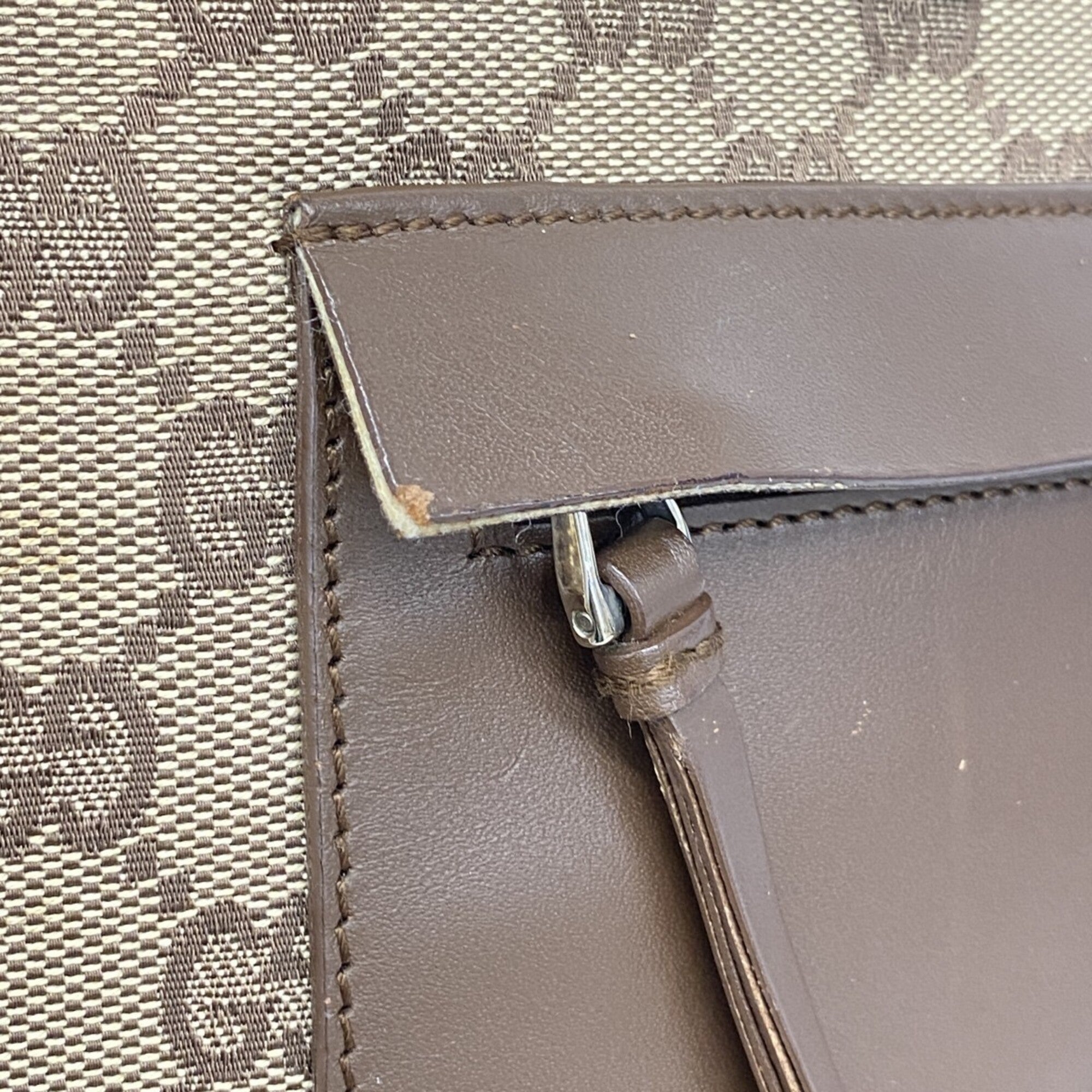 Gucci Brown Canvas Tote Bag (Pre-Owned)