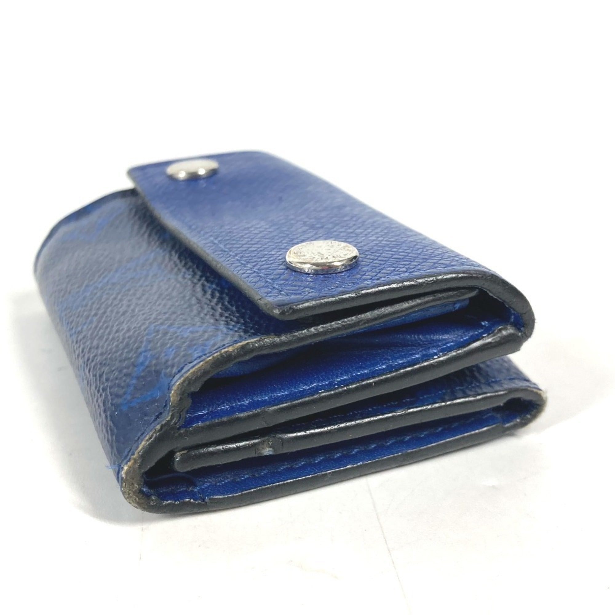 Louis Vuitton Blue Taigarama Monogram Wallet (Tri-Fold) (Pre-Owned)