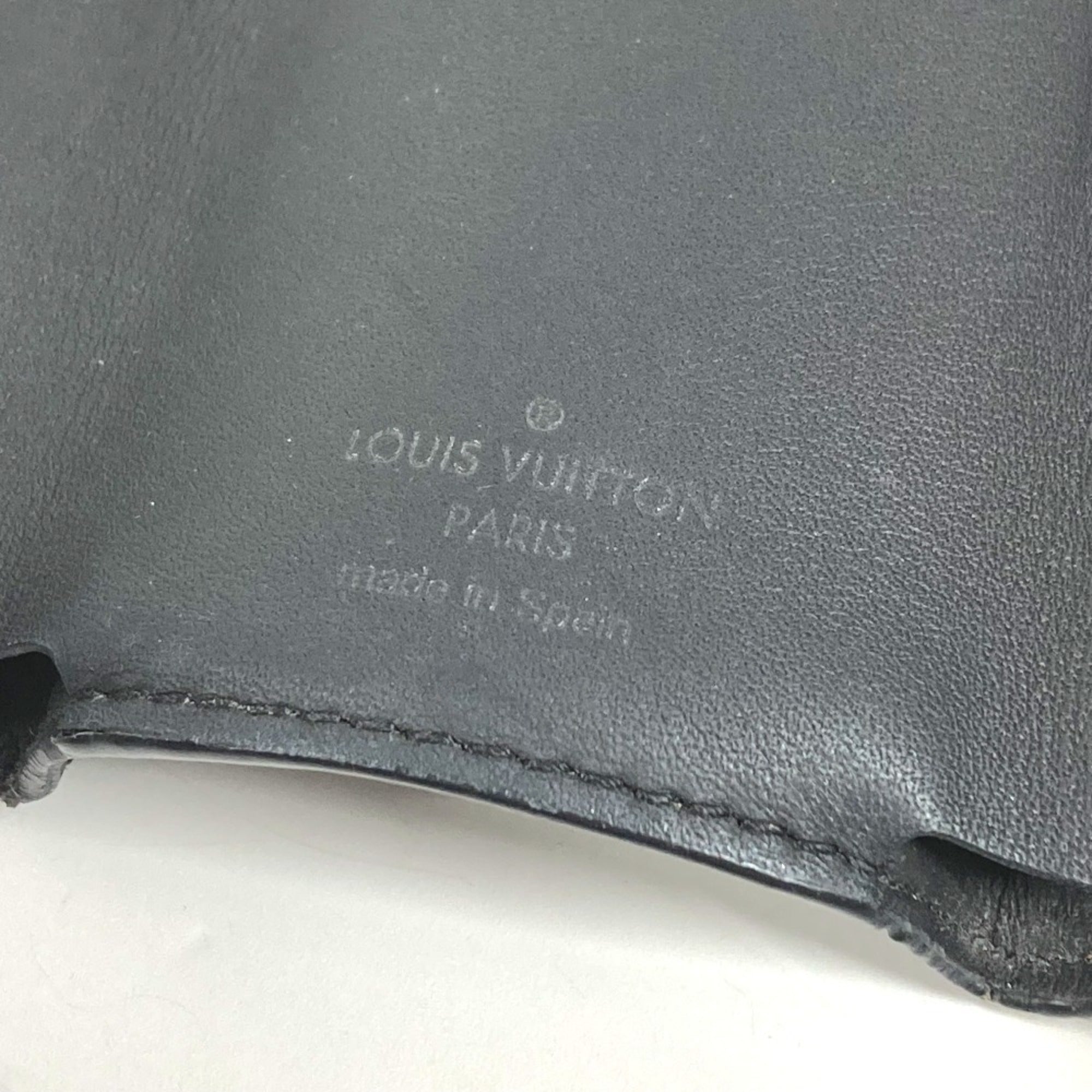 Louis Vuitton Black Gray Monogram Eclipse Canvas Wallet (Tri-Fold) (Pre-Owned)