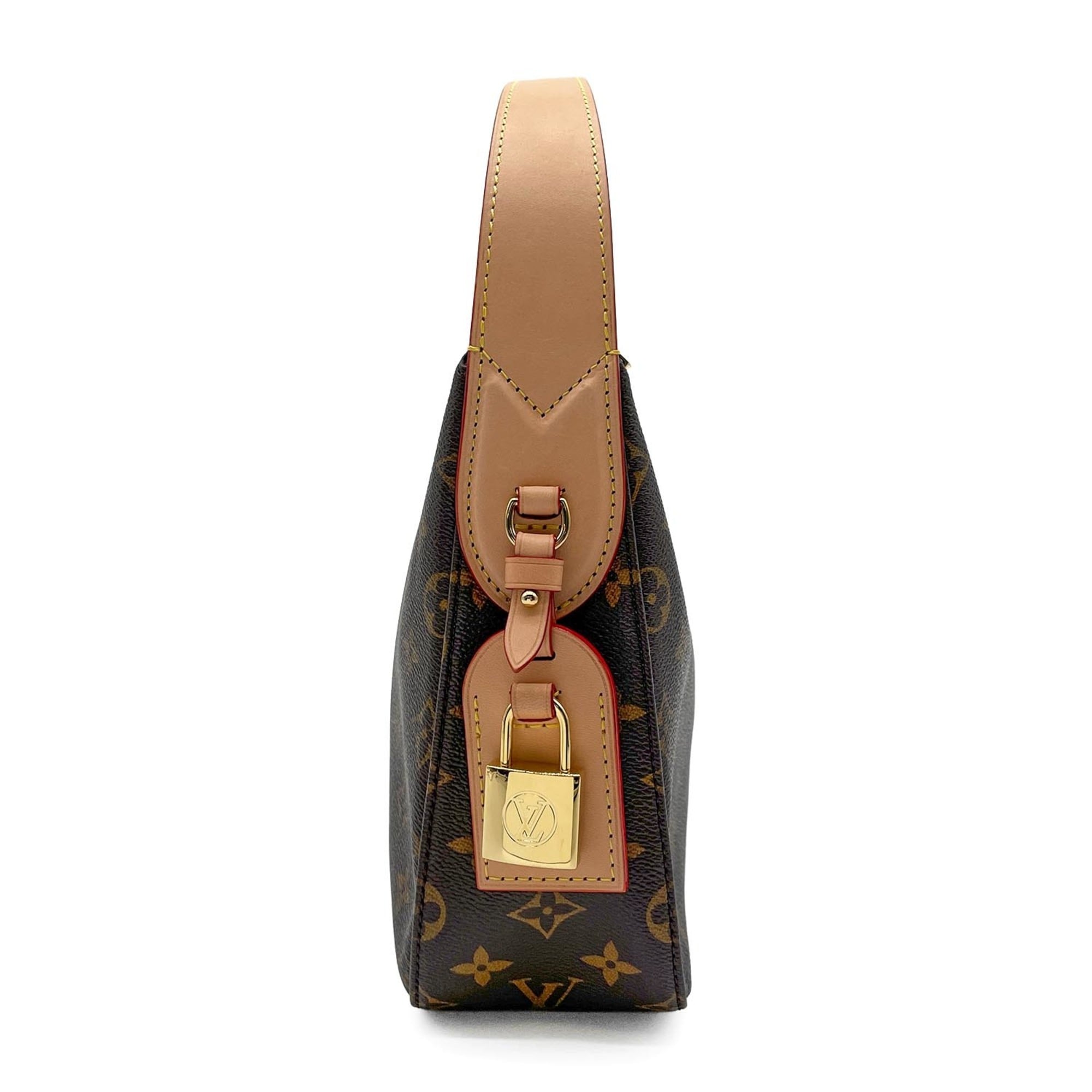 Louis Vuitton Beige Brown Pvc Leather Handbag (Pre-Owned)