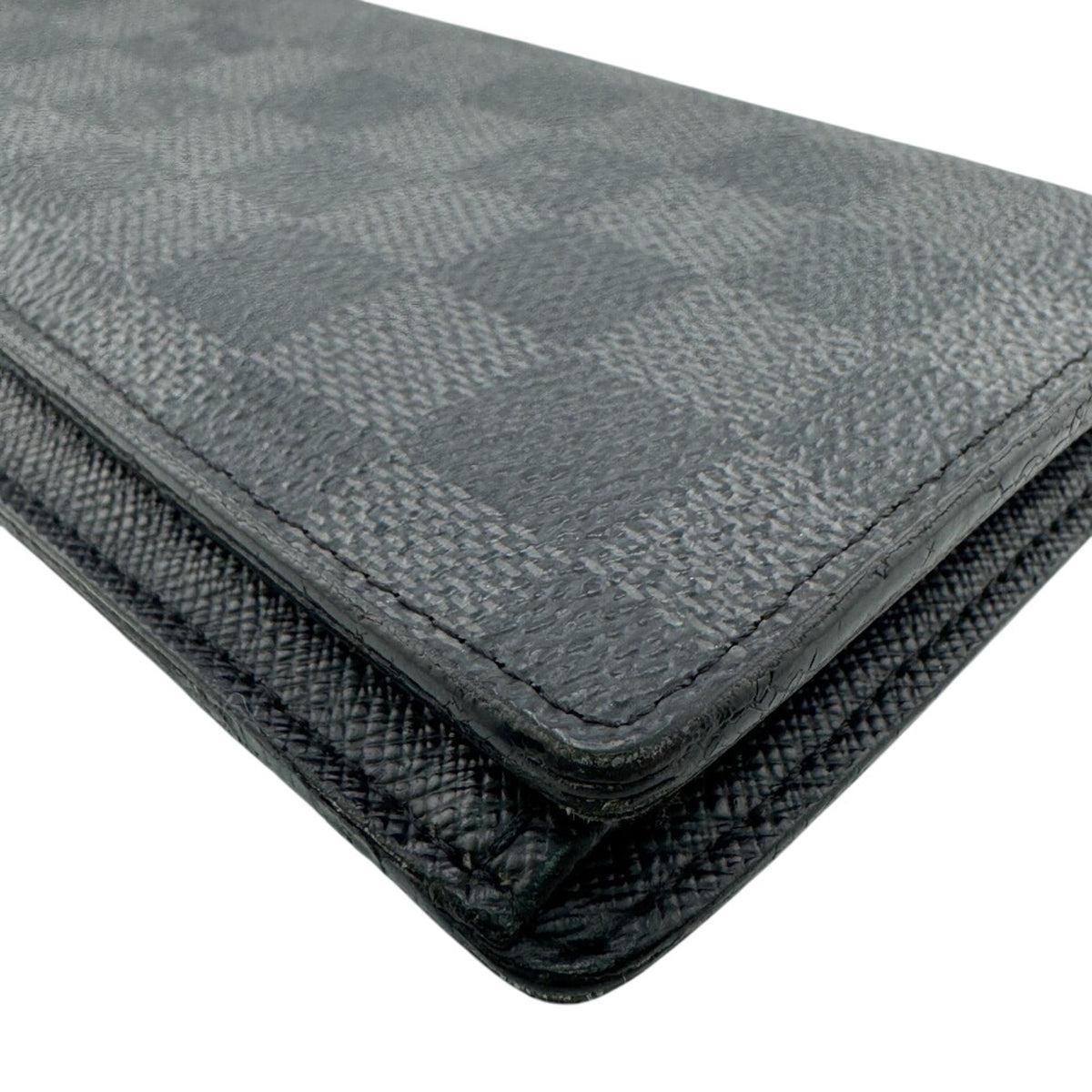 Louis Vuitton Damier Graphite Black Gray Leather Long Wallet (Bi-Fold) (Pre-Owned)