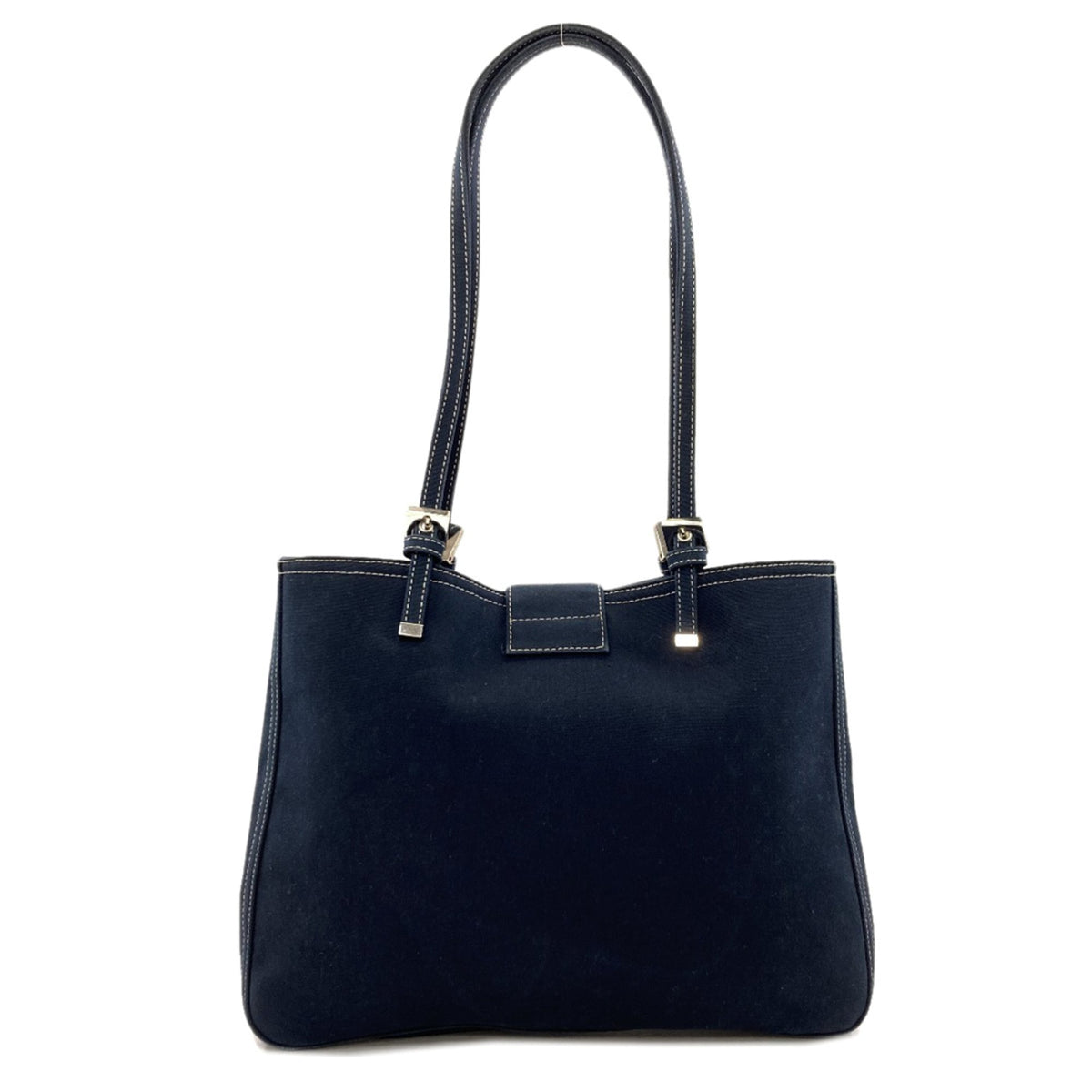 Fendi Blue Canvas Tote Bag (Pre-Owned)