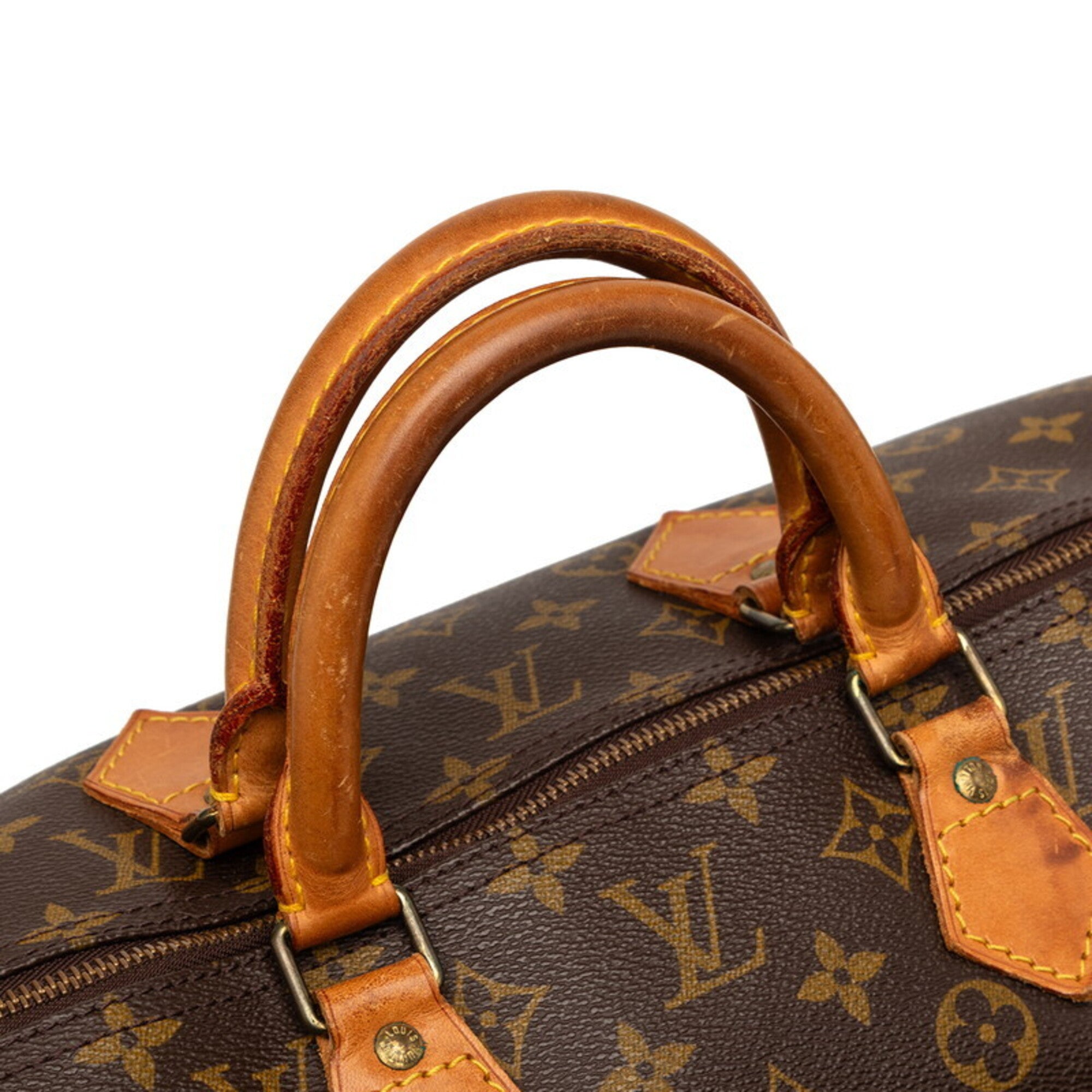 Louis Vuitton Brown Pvc Leather Boston Bag Handbag (Pre-Owned)