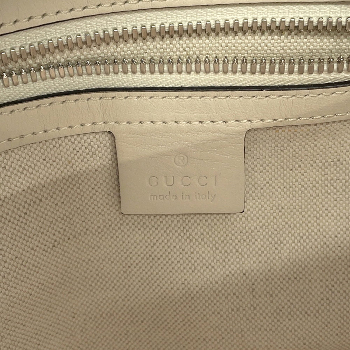 Gucci Ivory White Leather Handbag Shoulder Bag (Pre-Owned)