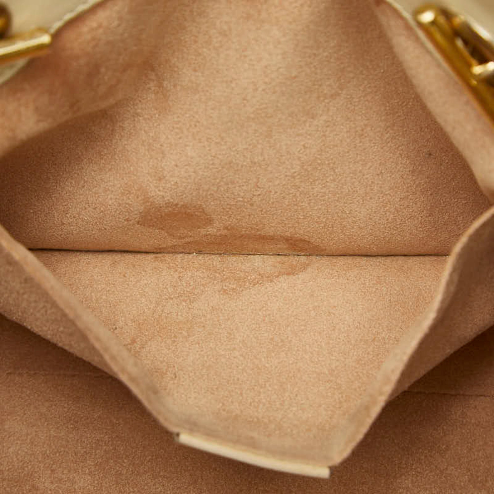 Gucci Beige Ivory Leather Pvc Shoulder Bag (Pre-Owned)