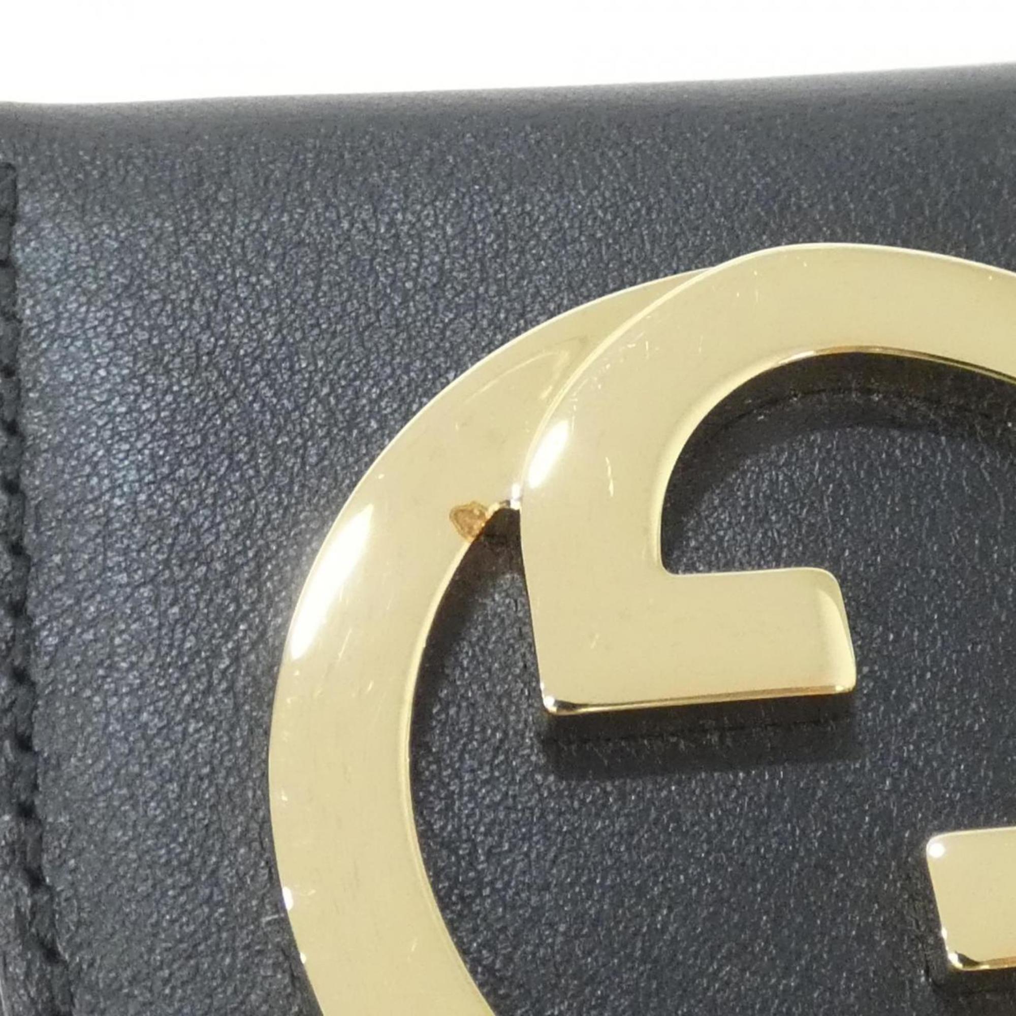 Gucci Black Leather Coin Purse/Coin Case (Pre-Owned)