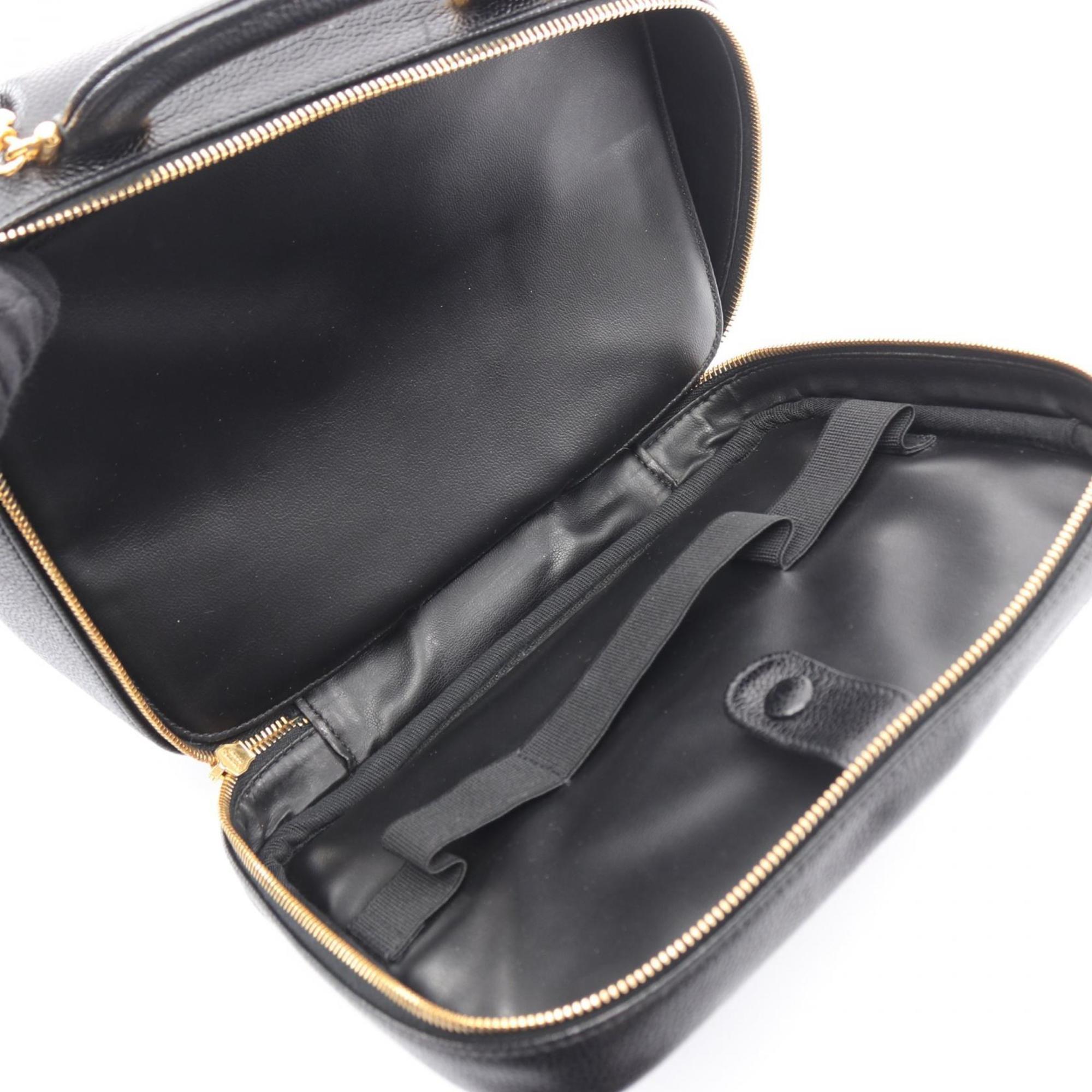 Chanel Black Leather Handbag (Pre-Owned)