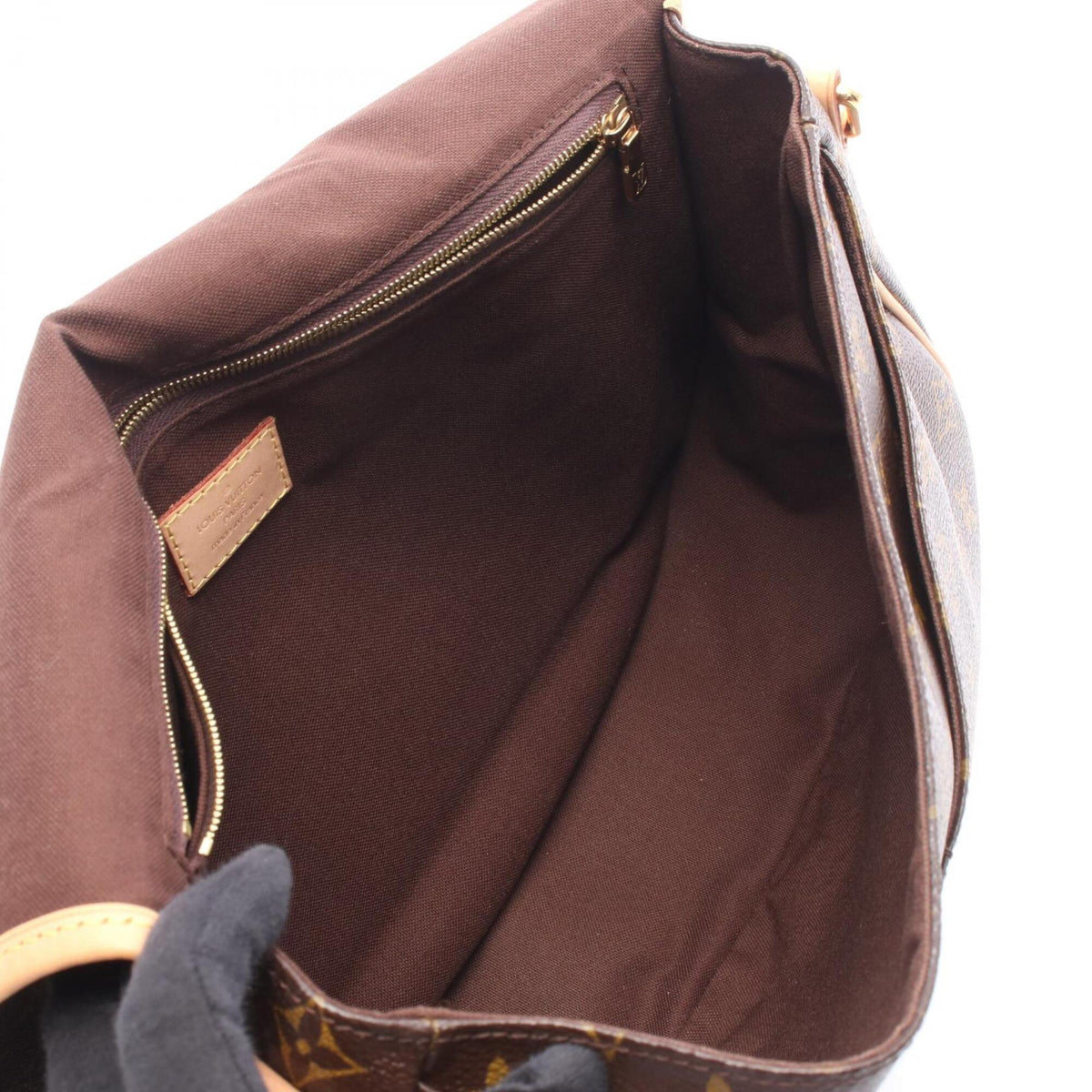 Louis Vuitton Brown Monogram Coated Canvas Leather Handbag Shoulder Bag (Pre-Owned)