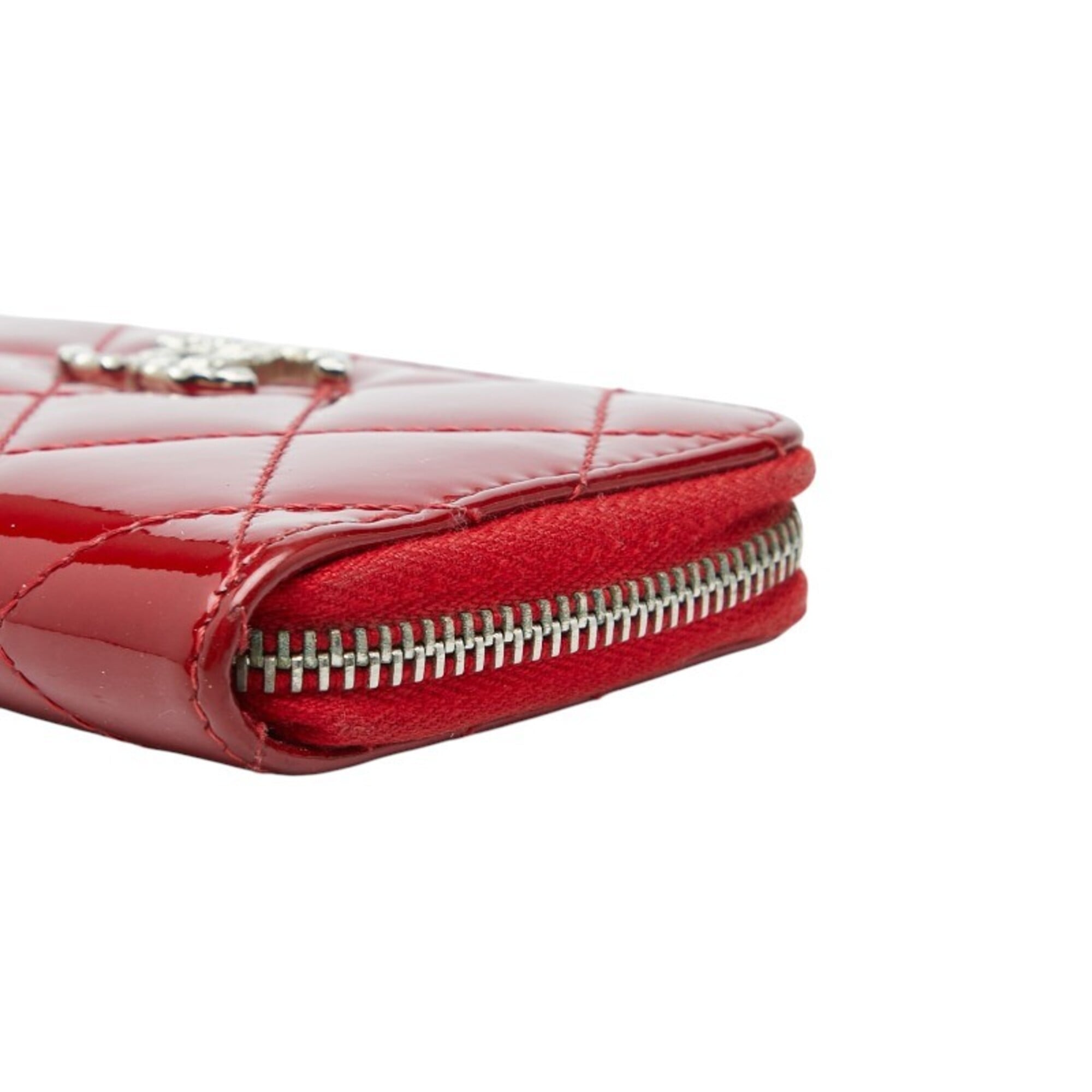 Chanel Red Color Patent Leather Coin Purse/Coin Case (Pre-Owned)