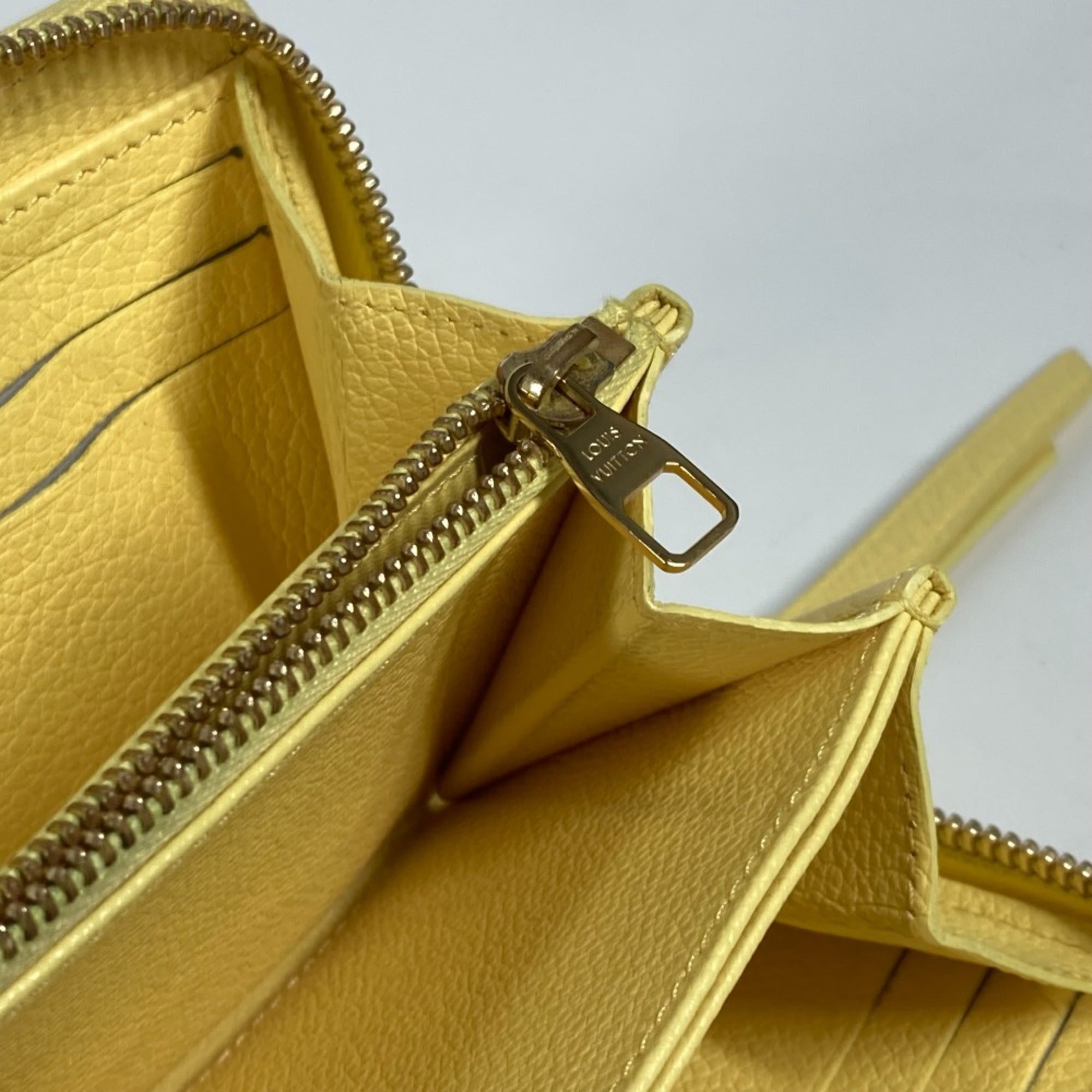 Louis Vuitton Yellow Monogram Empreinte Long Wallet (Bi-Fold) (Pre-Owned)