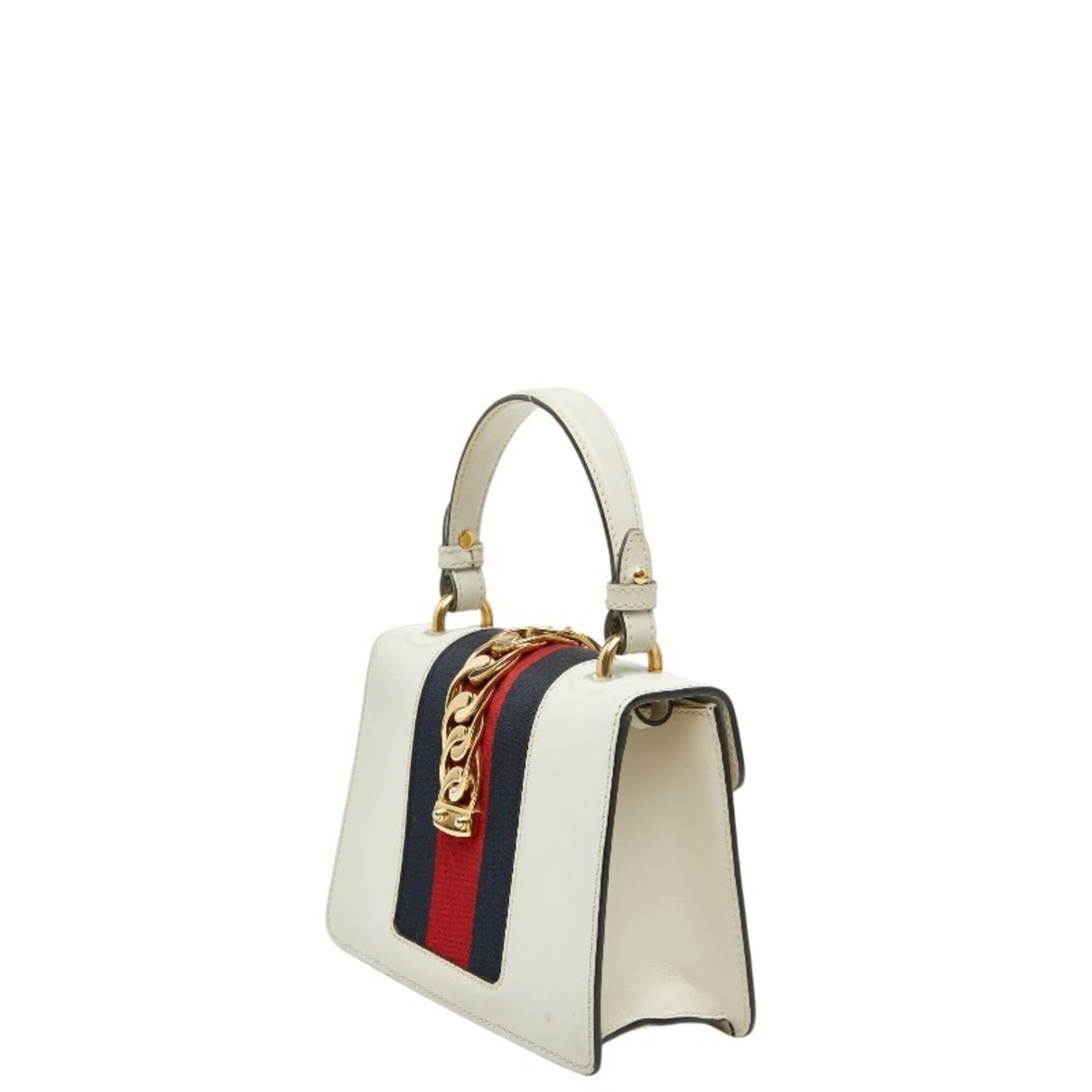 Gucci White Leather Handbag Shoulder Bag (Pre-Owned)