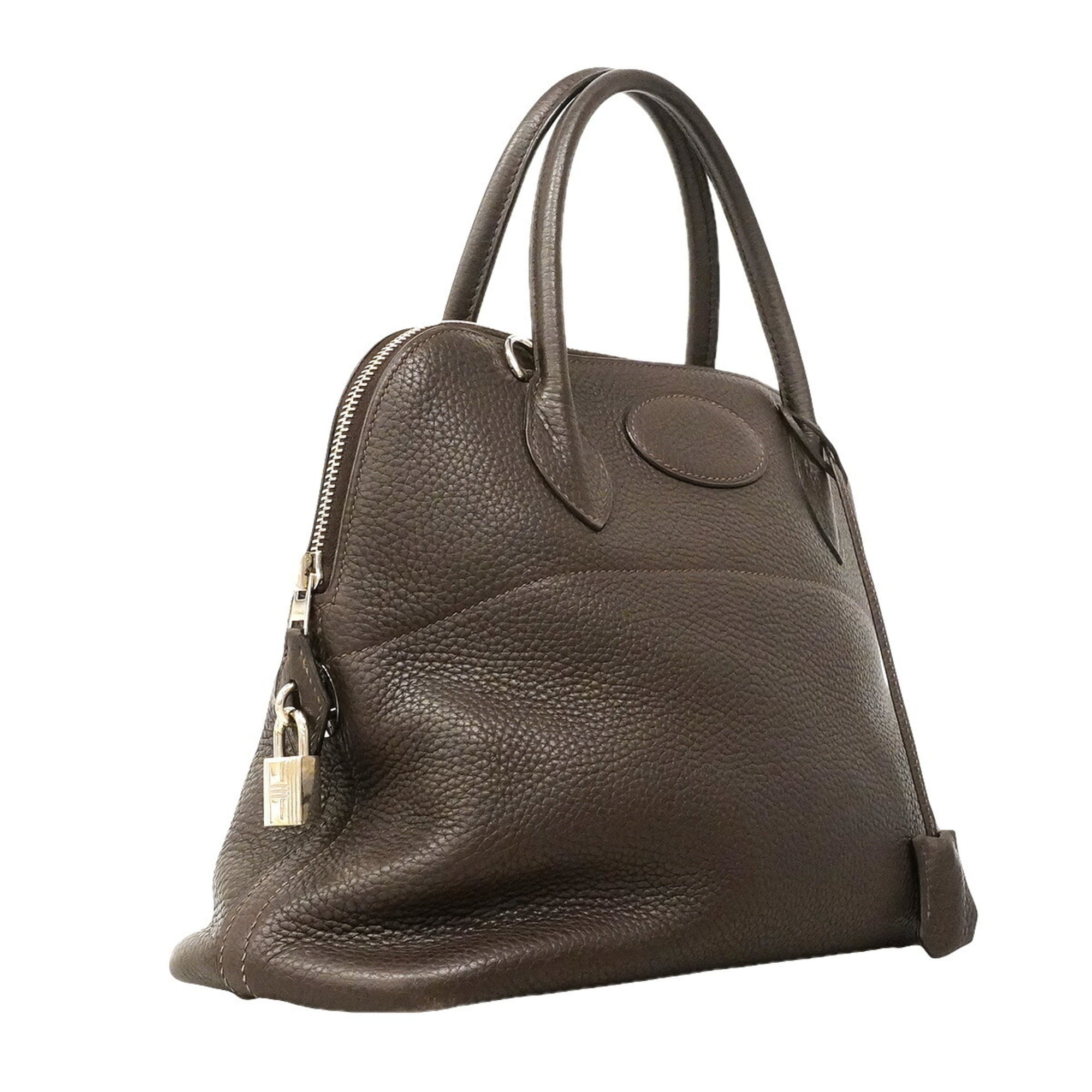 Hermes Brown Taurillon Clemence Leather Handbag (Pre-Owned)