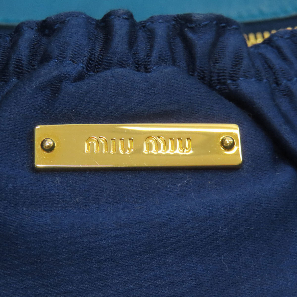 Miu Miu Blue Leather Shoulder Bag (Pre-Owned)