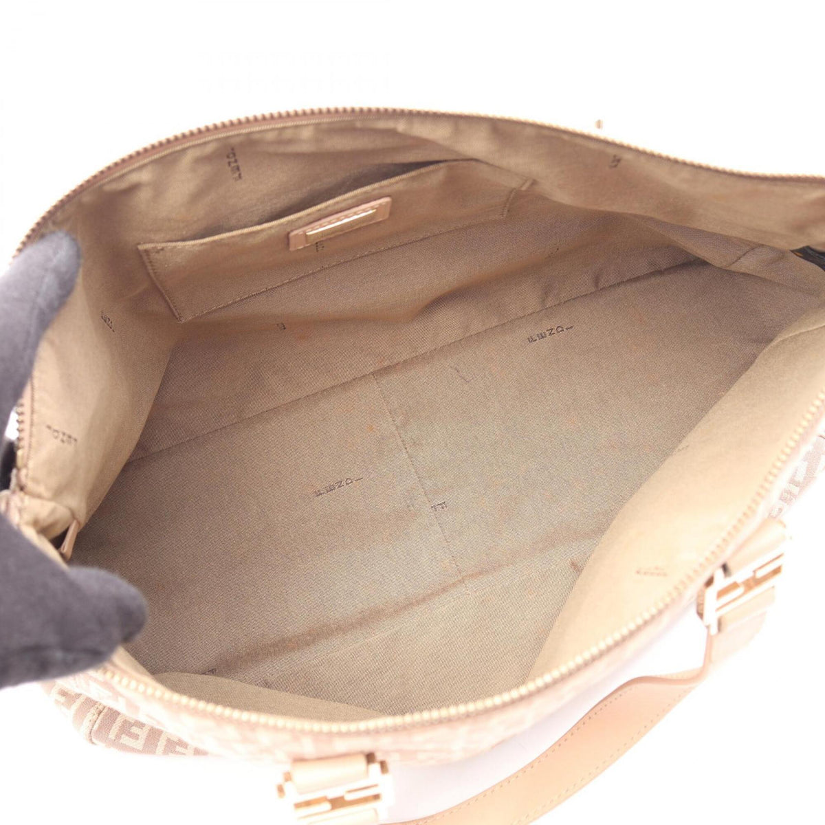 Fendi Pink Canvas Leather Handbag Tote Bag (Pre-Owned)