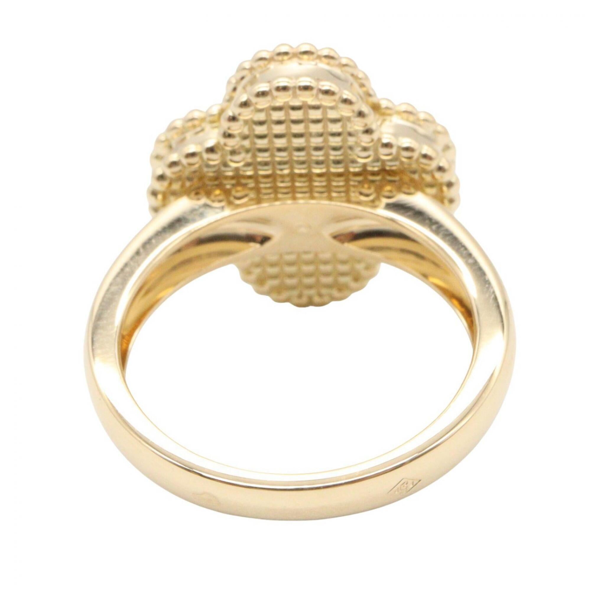 Van Cleef & Arpels Gold Clear Red Color Yellow Gold (18K) Band Ring (Pre-Owned)